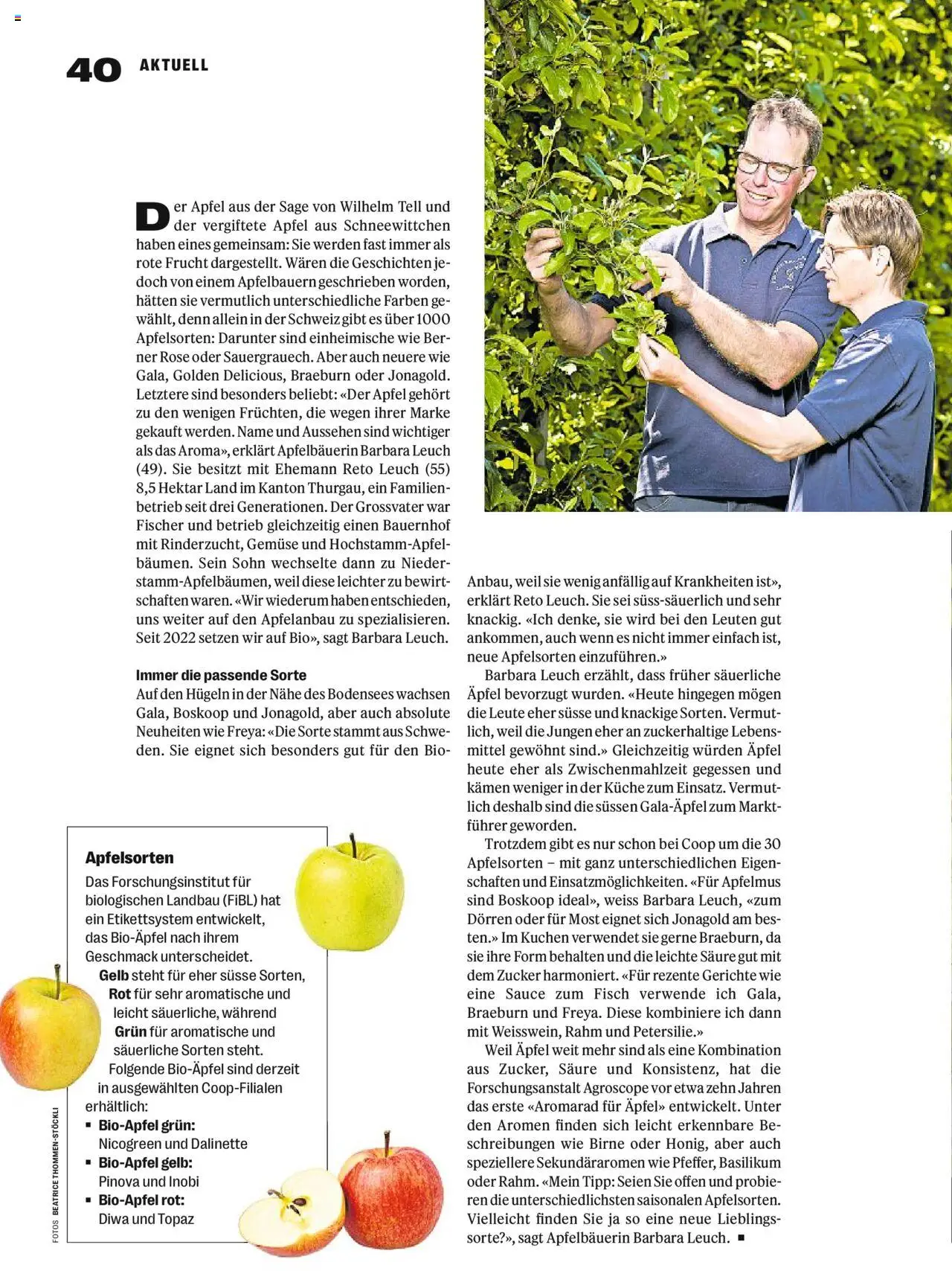 Coop Magazin ab 18.06.2025 | Seite: 40 | Produkte: Äpfel, Birne, Fisch, Gemüse