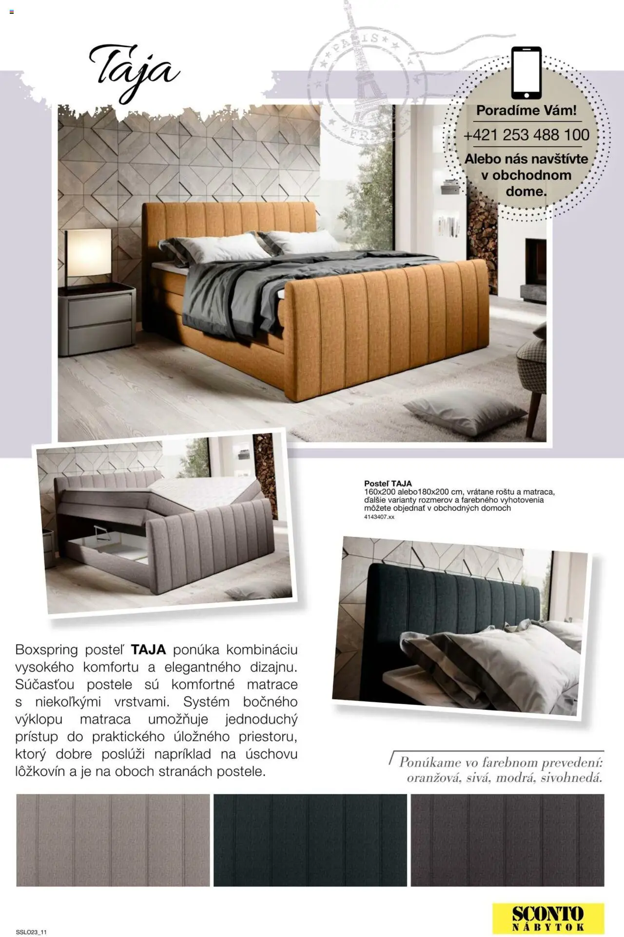 Nové Sconto nábytok akcie – leták je platný od 14.02.2025 | Strana: 11 | Produkty: Matrace, Nábytok, Posteľ, Postele