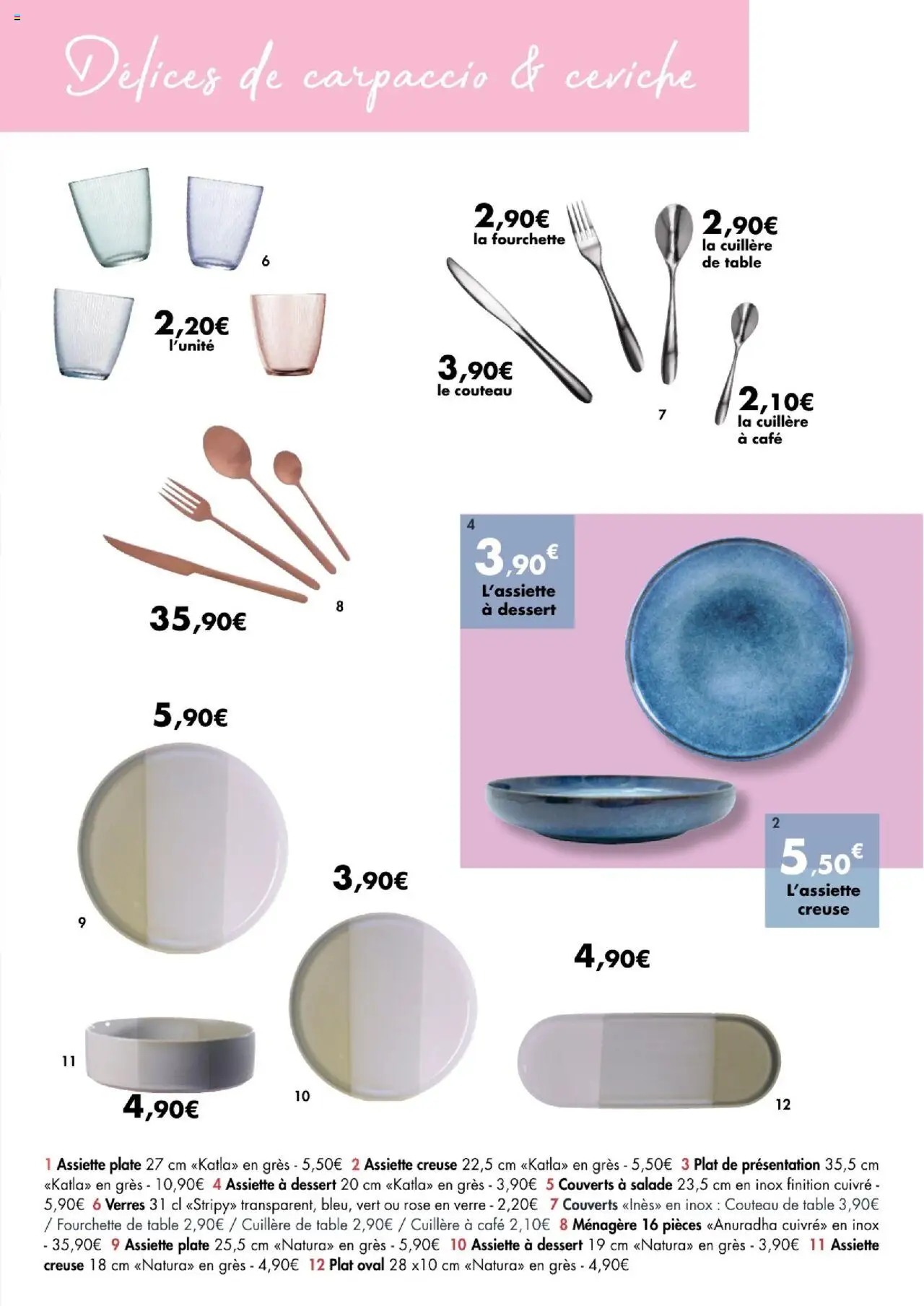  | Page: 29 | Produits: Salade, Couteau, Table, Café