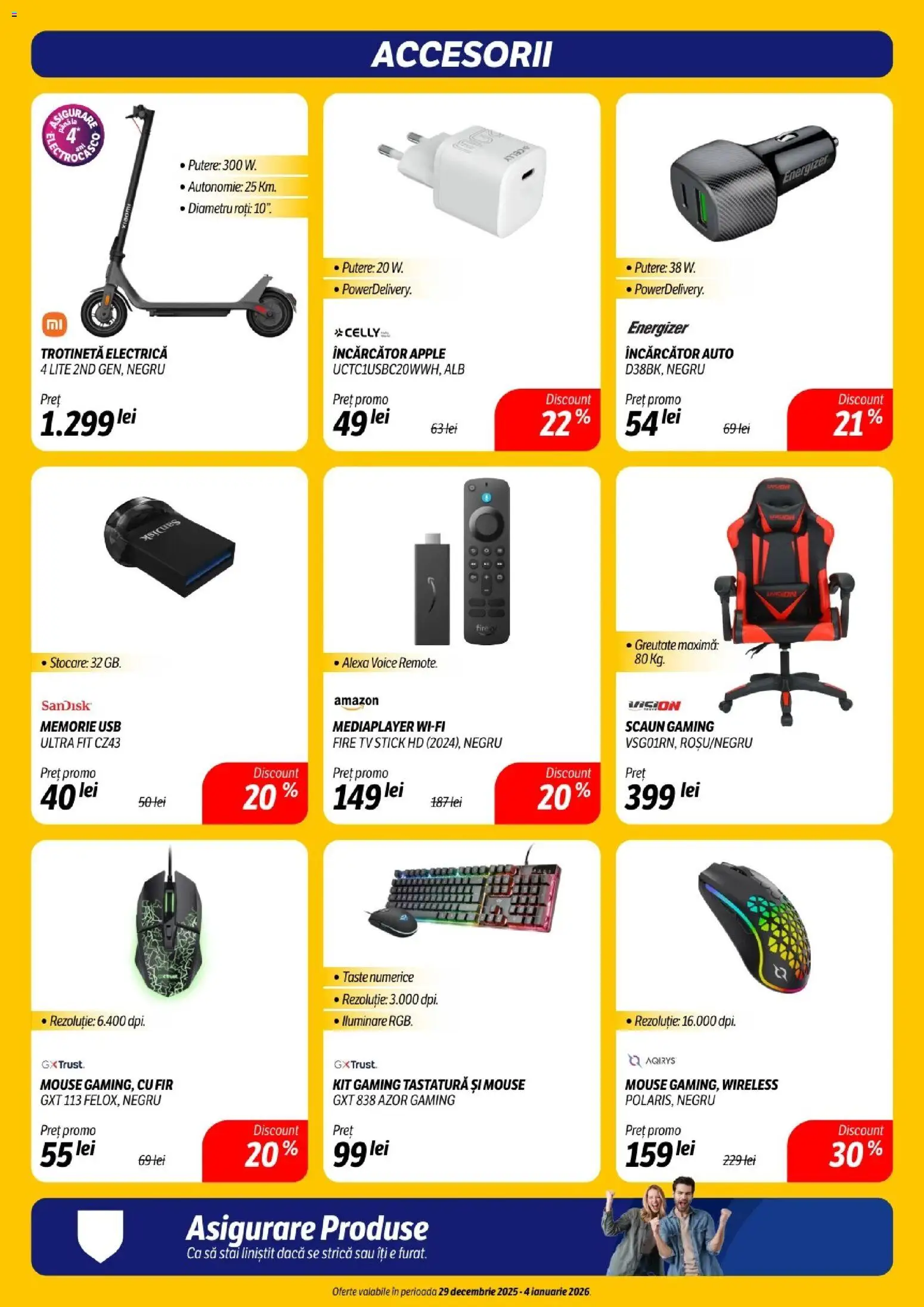 Noul catalog Flanco – valabil de la 29.12.2025 | Pagină: 15 | Produse: Încărcător, Mouse, Tastatură, Trotinetă electrică