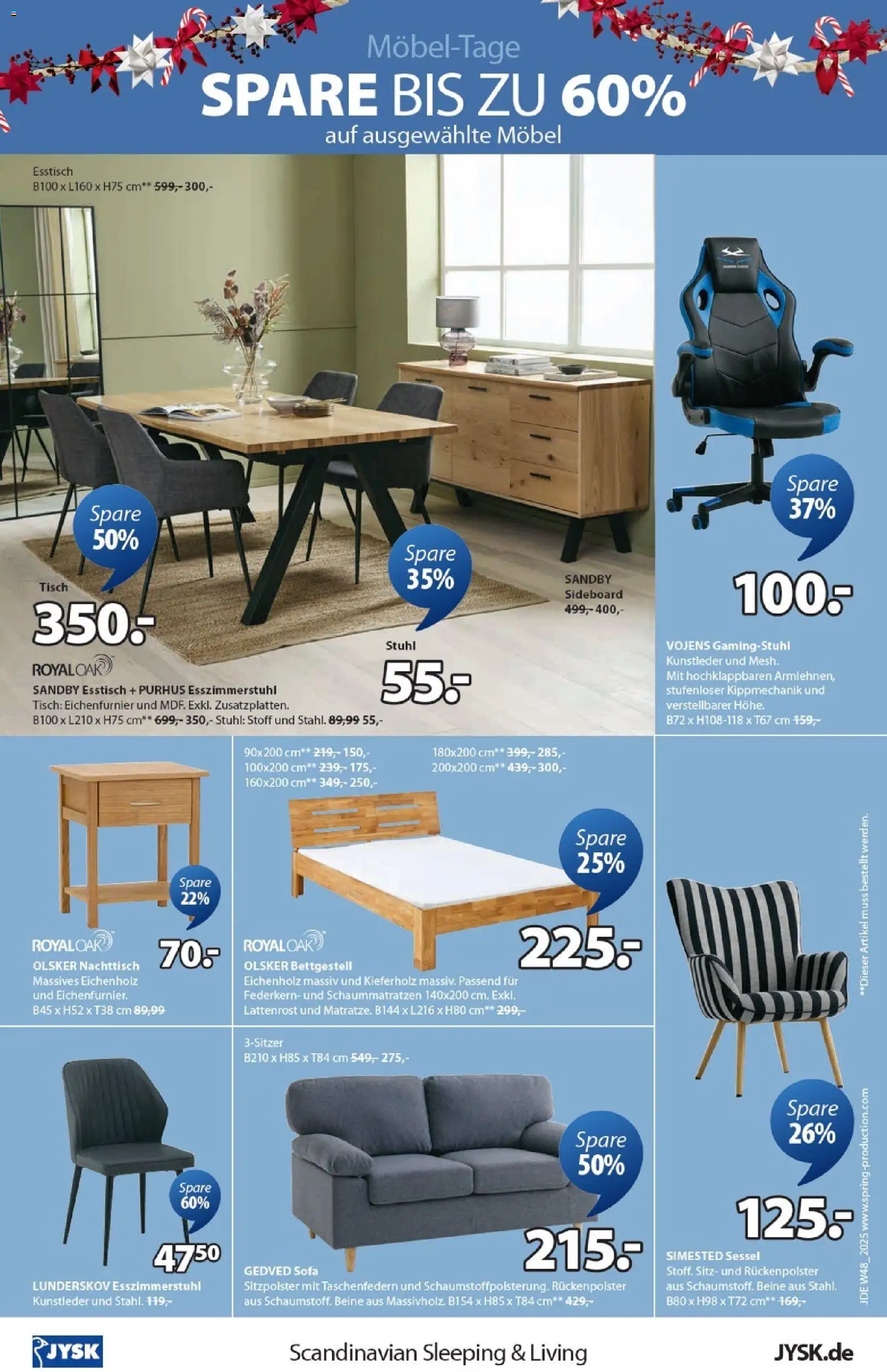 Prospekt JYSK – gültig ab 22.11.2025 | Seite: 16 | Produkte: Sideboard, Nachttisch, Sofa, Stuhl