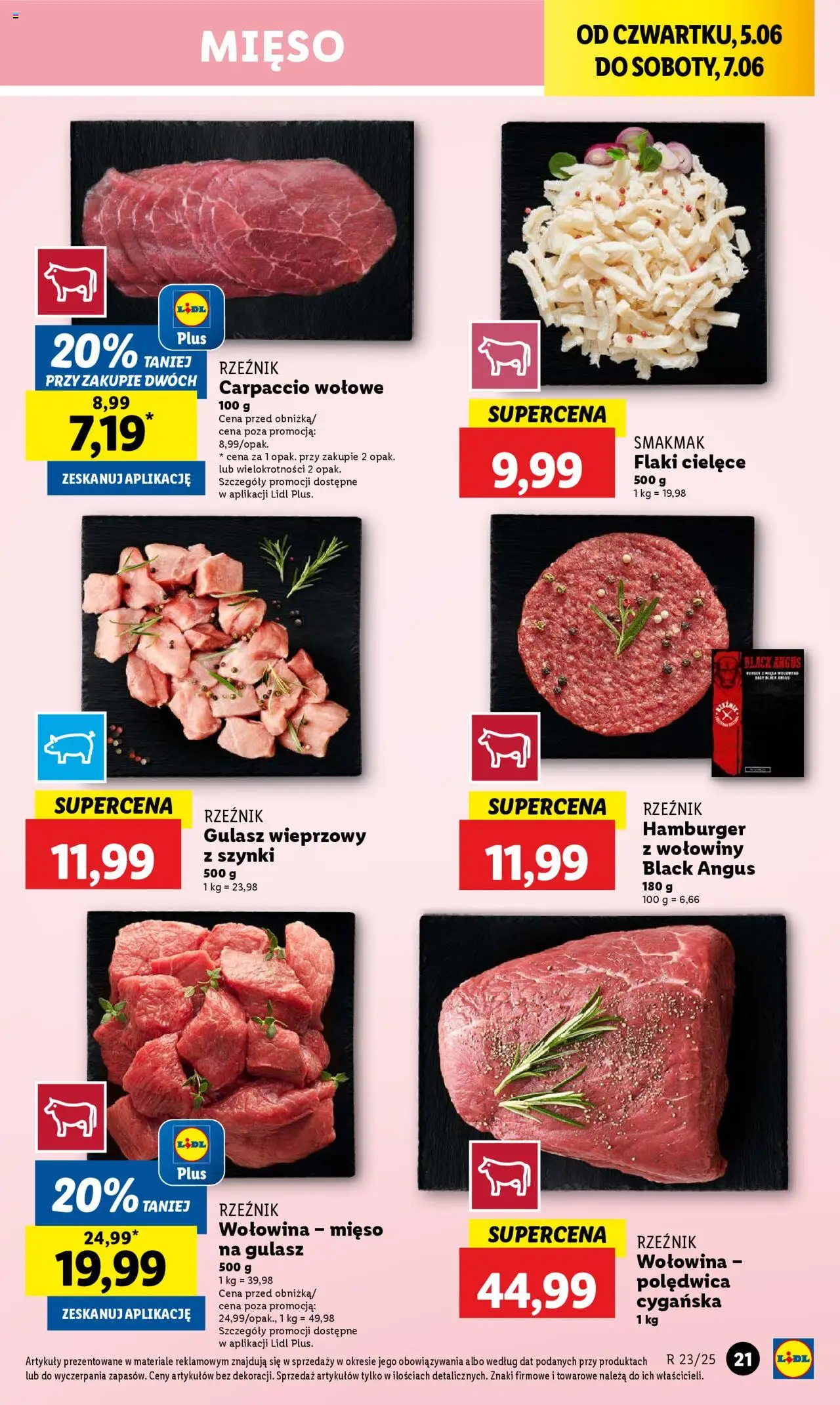 Lidl Gazetka od 05.06.2025 | Strona: 25 | Produkty: Mięso, Carpaccio, Wołowina, Gulasz