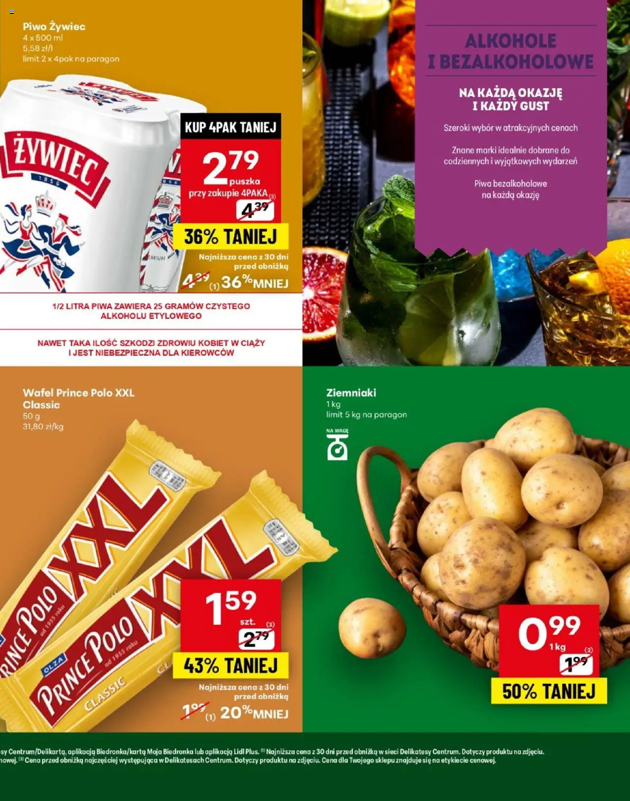 Delikatesy Centrum Gazetka - Niedrzwica Duża Otwarcie od 02.10.2025 | Strona: 3 | Produkty: Prince polo xxl, Delikatesy, Piwo, Ziemniaki