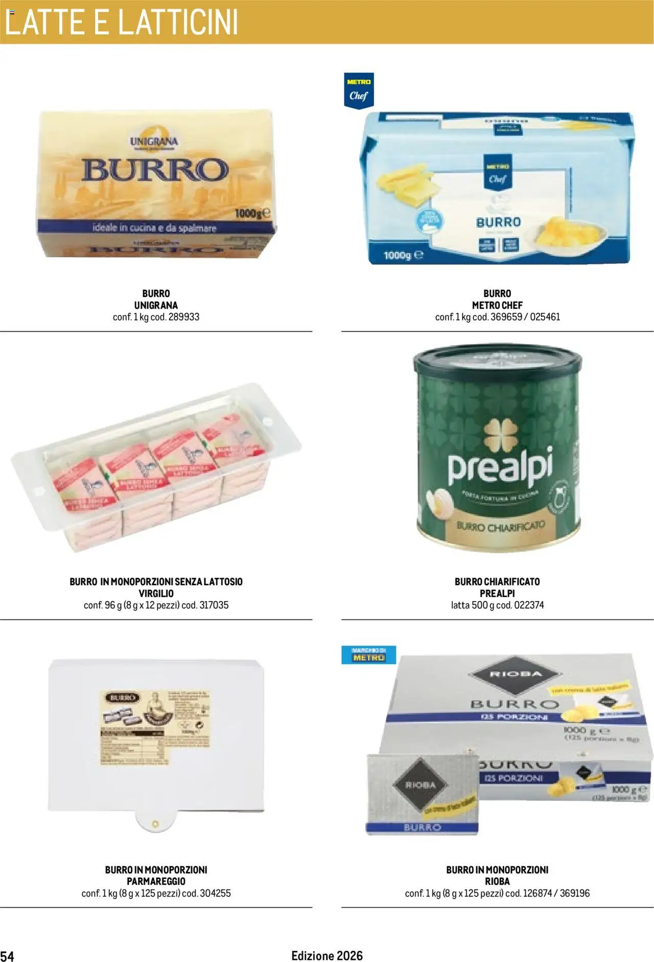 Volantino Metro del 17.10.2025 | Pagina: 54 | Prodotti: Latte, Burro
