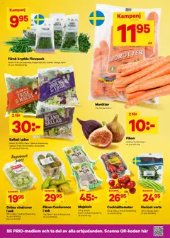 City Gross reklamblad aktuell från 18.08.2025 | Sida: 3 | Produkter: Vindruvor, Cocktailtomater, Gräslök, Sallad