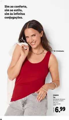 Pré-visualização Top, 95% Algodão (biológico), 5% elastano (LYCRA®) Tam. S ao L A partir de 18/5 válido de 20.04.2026 | Página: 30 | Produtos: Top, Algodão