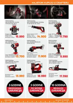 Crafter majstorski katalog - pregled Crafter kataloga - važi od 15.09.2025 | Strana: 9 | Proizvode: Ugaona brusilica, Brusilica, Bušilica, Baterije