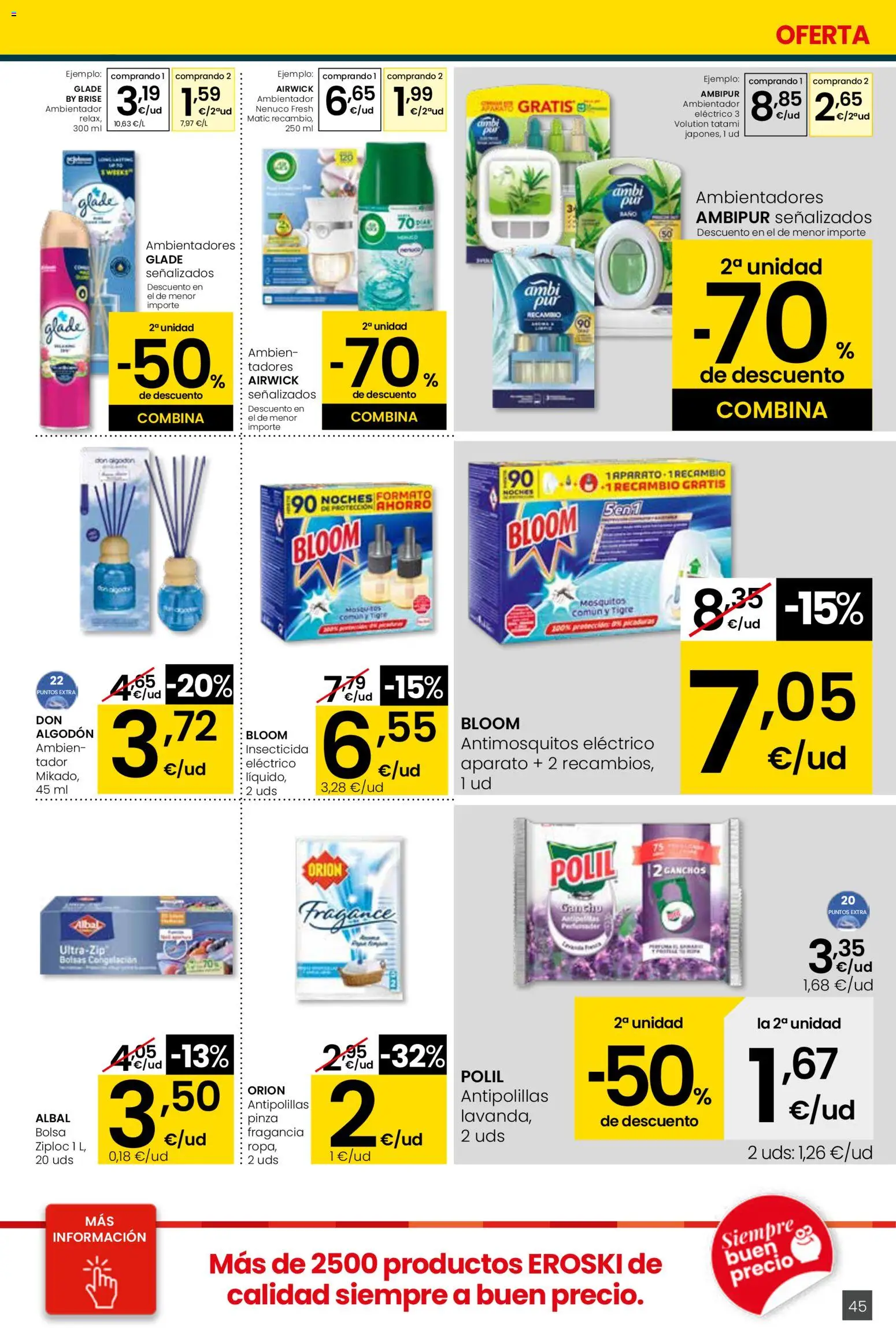 Eroski - Quieres ahorrar conmigo │ válido desde el 26.03.2026 | Página: 45 | Productos: Fragancia, Bolsa, Baño