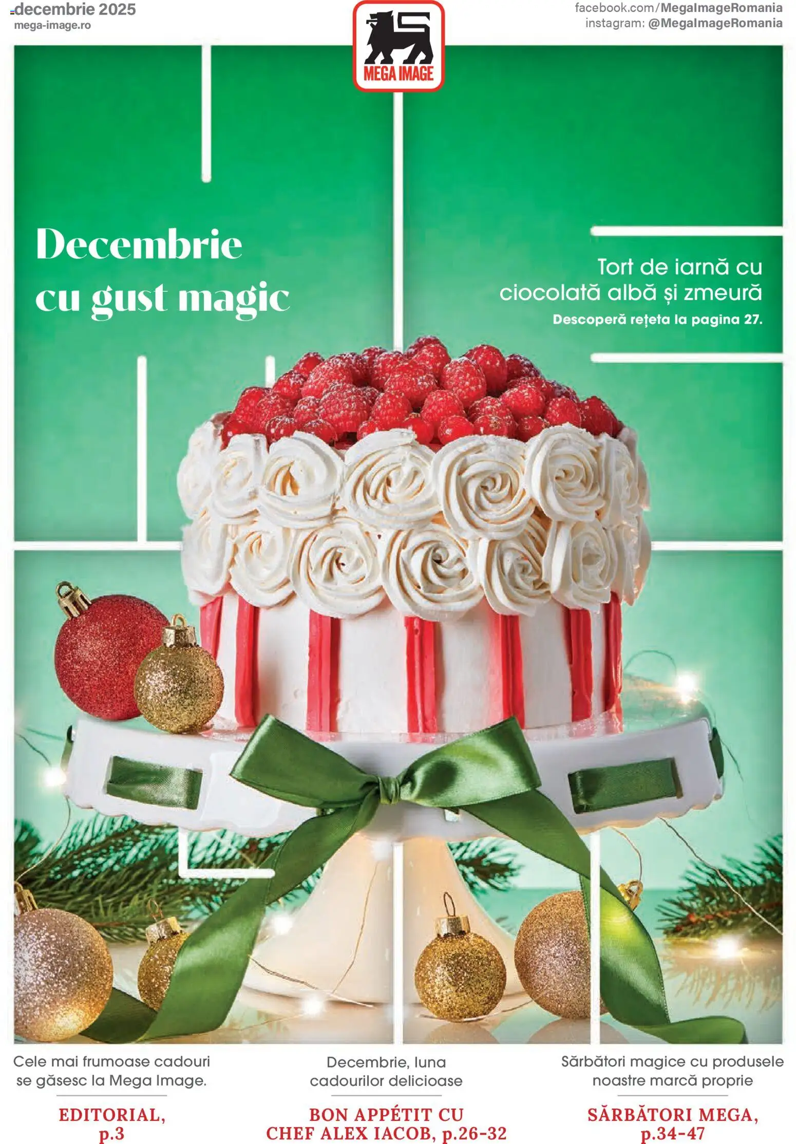 Noul catalog Mega Image – valabil de la 27.11.2025 | Pagină: 1 | Produse: Zmeură, Tort, Ciocolată