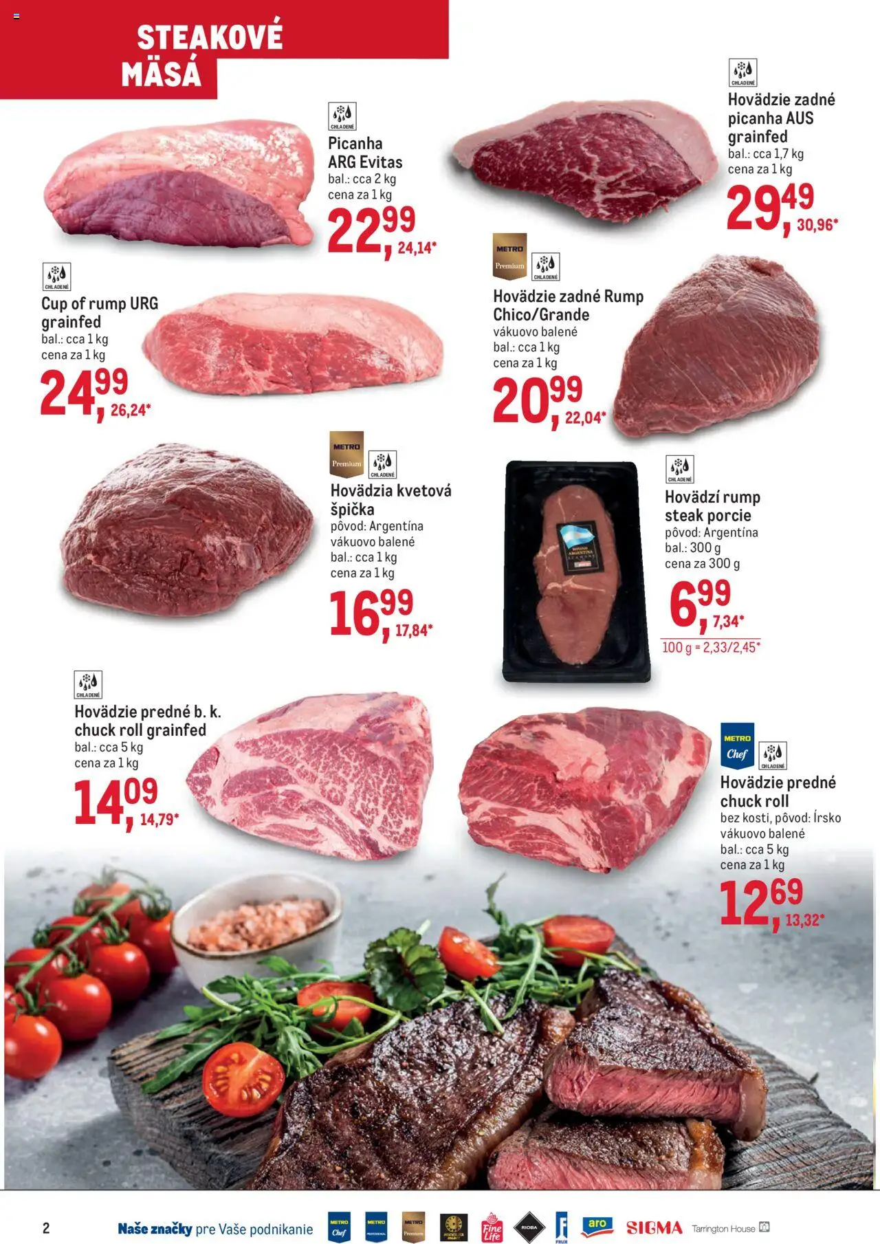 Metro Maloobchod │ platný od 30.07.2025 | Strana: 2 | Produkty: Steak