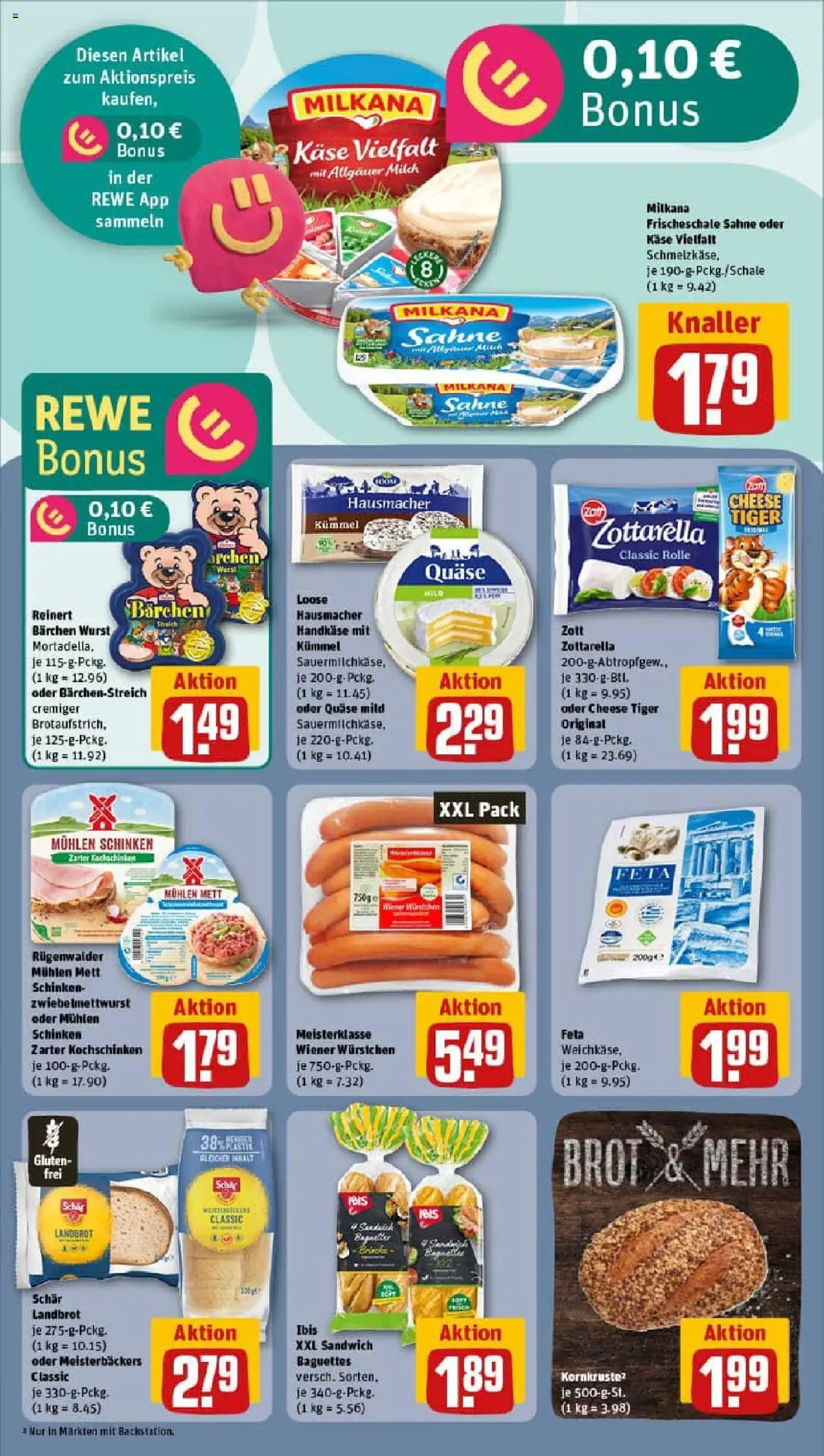 Rewe prospekt Berlin / Prenzlauer Berg	 – gültig ab 28.09.2025 | Seite: 14 | Produkte: Milch, Milkana, Schinken, Sahne