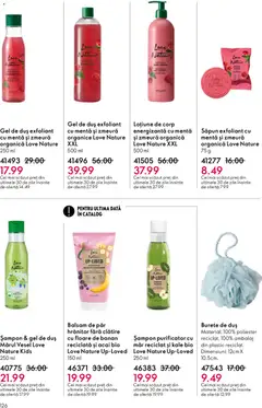 Ofertele Oriflame valabile de la 15.04.2026 | Pagină: 126 | Produse: Exfoliant, Duș, Burete, Șampon