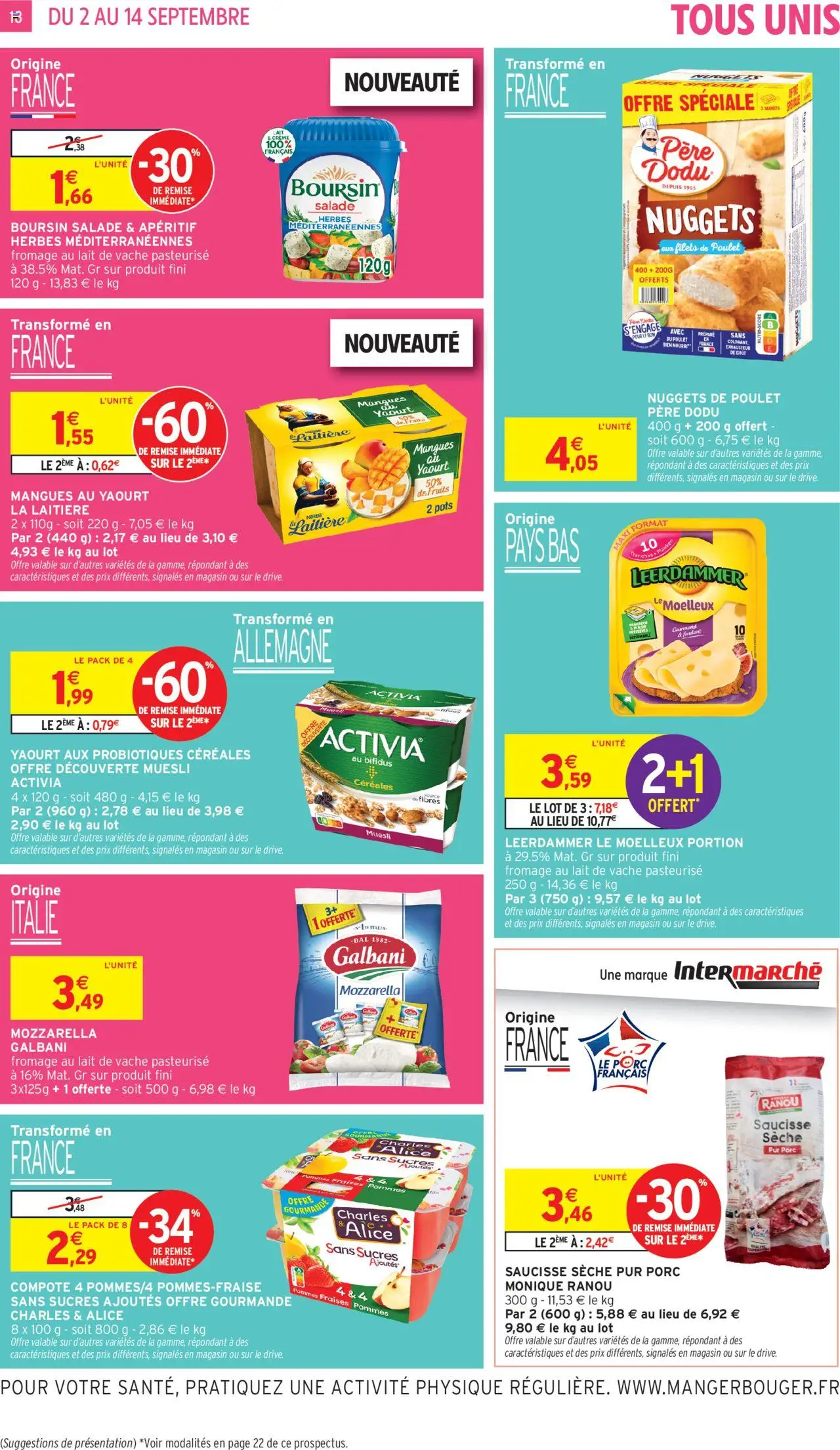  | Page: 18 | Produits: Salade, Mozzarella, Fromage, Saucisse