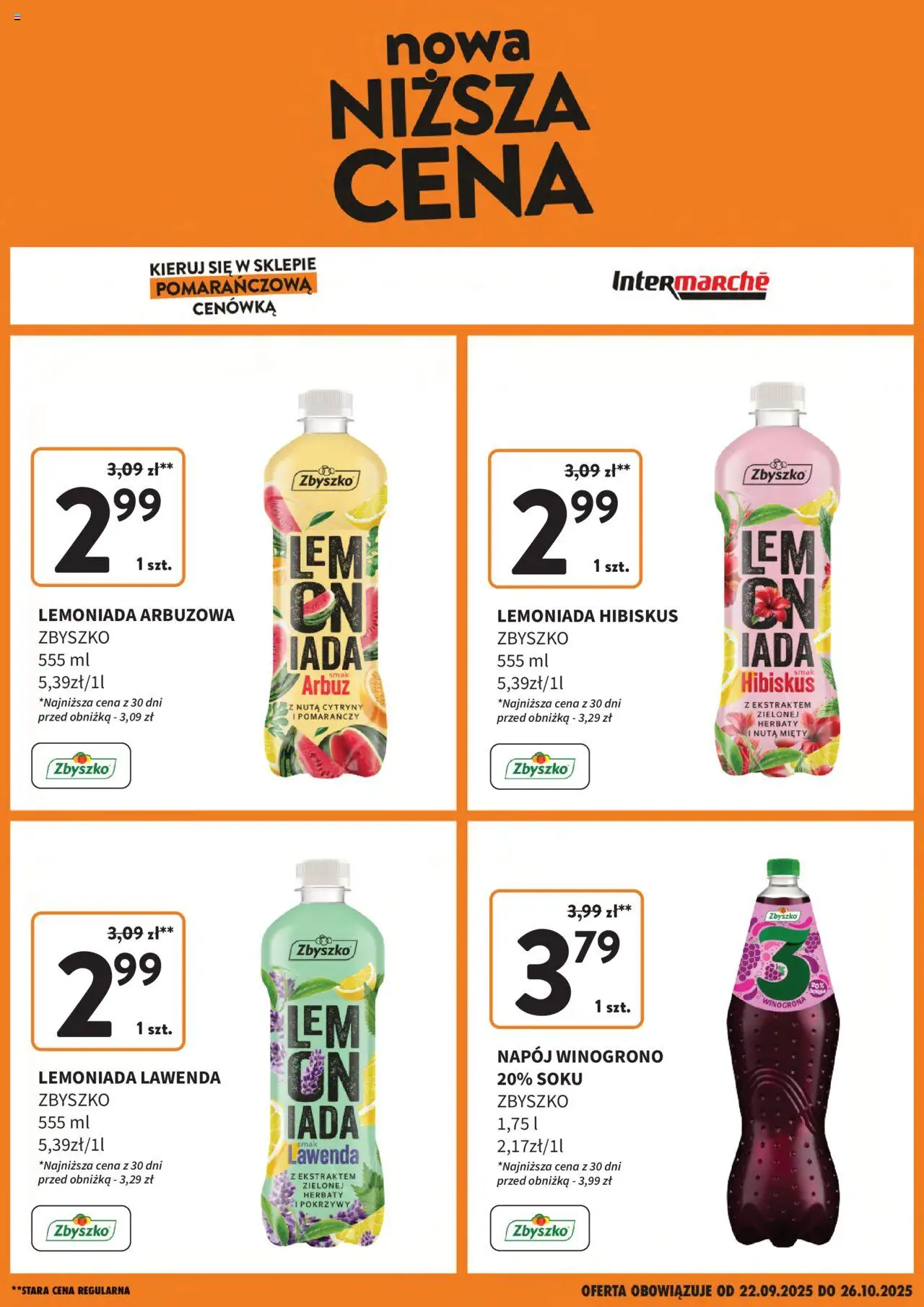 Intermarche Gazetka - Nowa niższa cena od 22.09.2025 | Strona: 1 | Produkty: Winogrona, Winogrono, Cytryny
