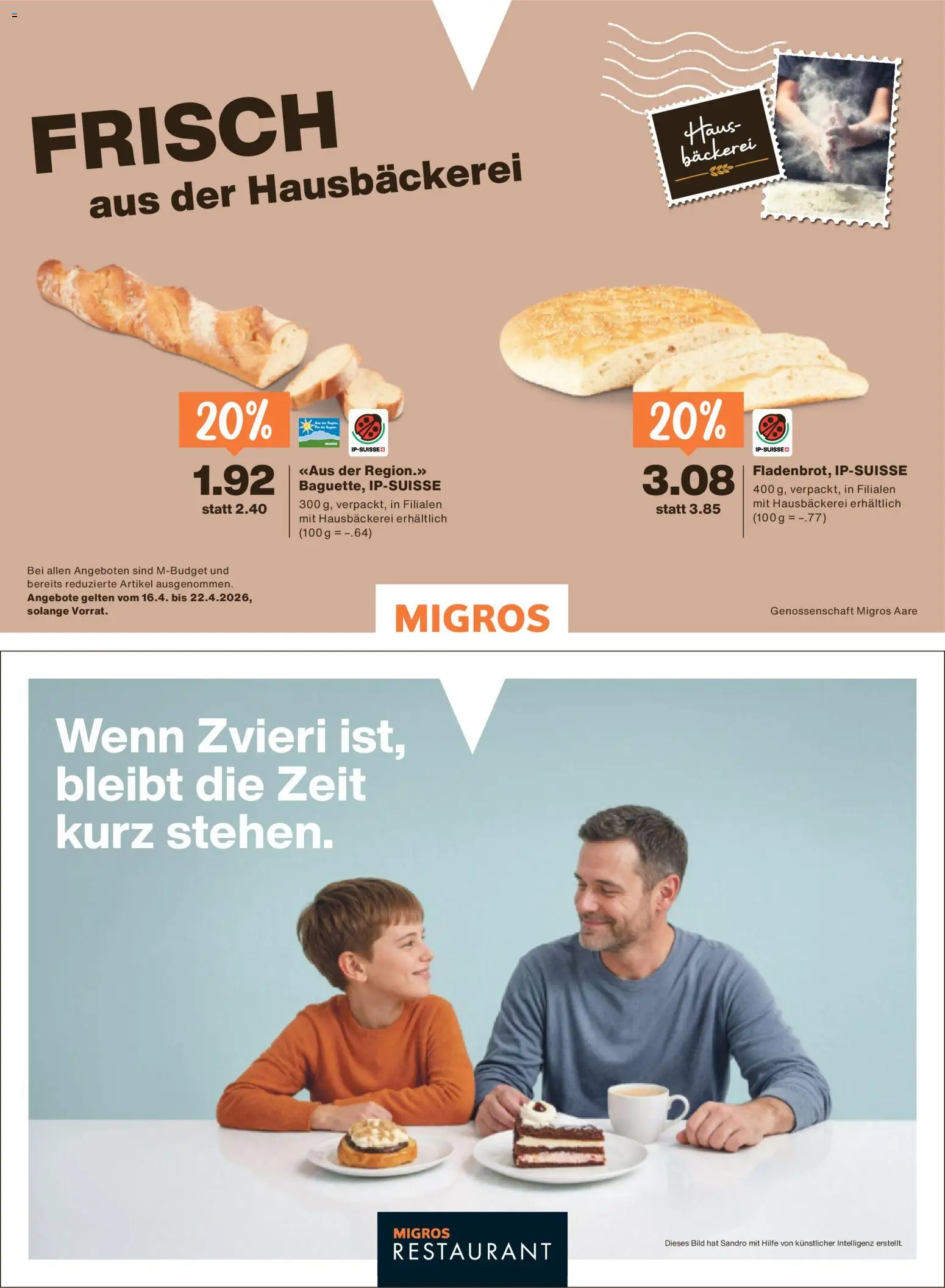 Migros aktionen Magazin – gültig ab 15.04.2026 | Seite: 39 | Produkte: Bäckerei, Baguette
