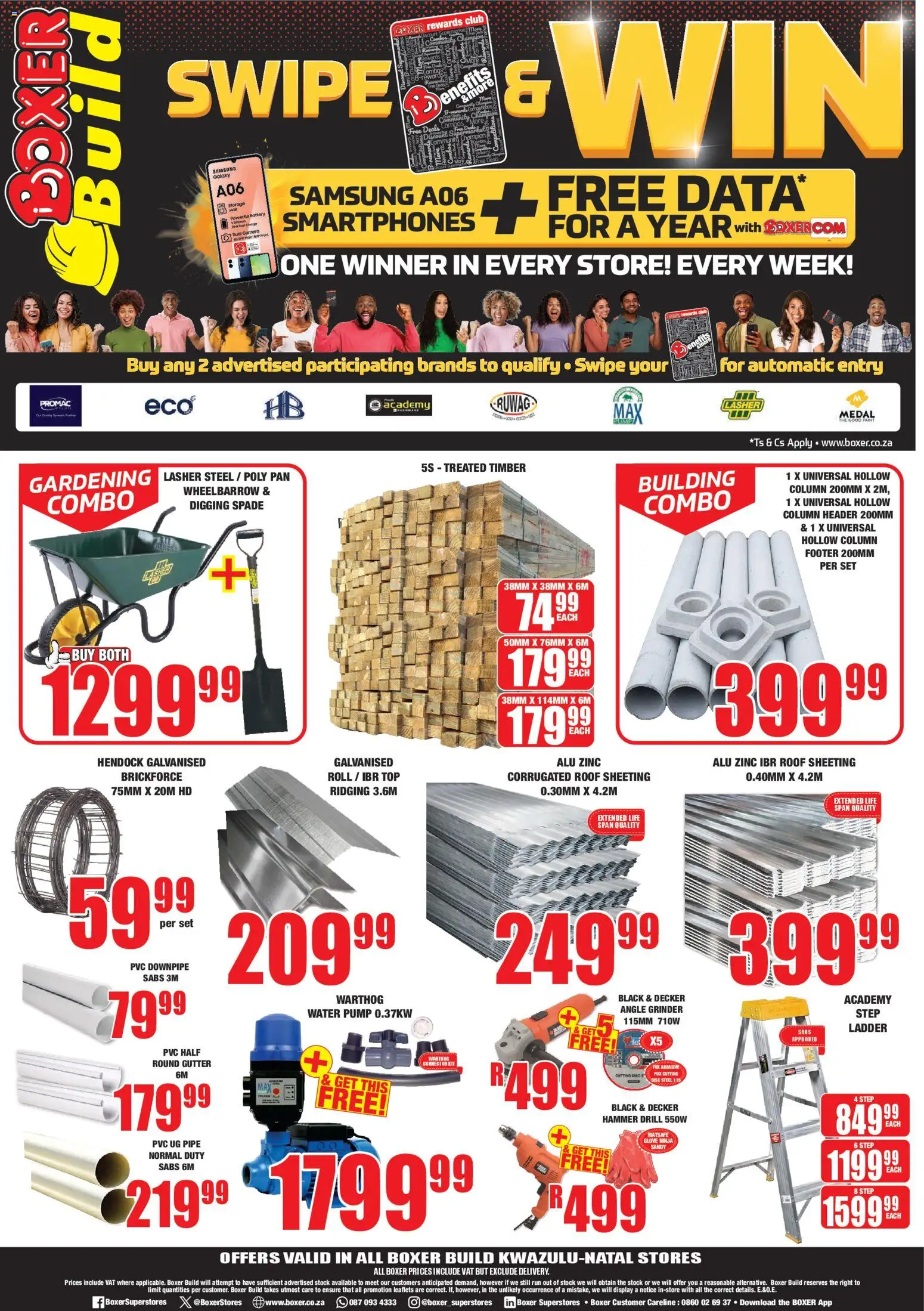 New Boxer catalogue – valid from 23.10.2025 | Page: 4 | Products: Grinder, Wheelbarrow, Stock, Water