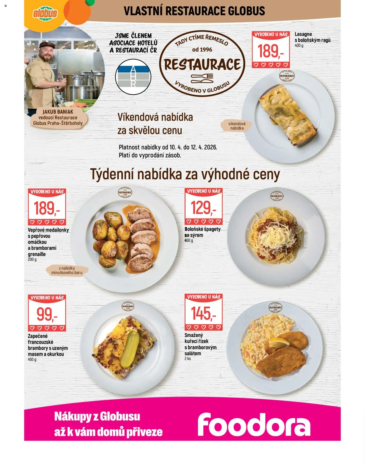 Globus leták - Praha-Štěrboholy od 08.04.2026 | Strana: 7 | Produkty: Globus, Boloňské špagety, Brambory, Lasagne