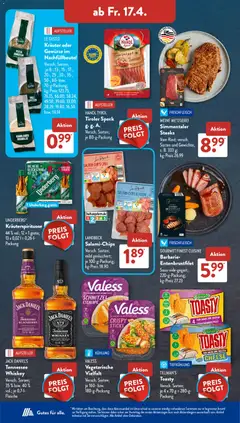 Aldi Süd Prospekt 	 ab 13.04.2026 gültig | Seite: 15 | Produkte: Jack Daniel's, Gewürze, Pizza, Underberg