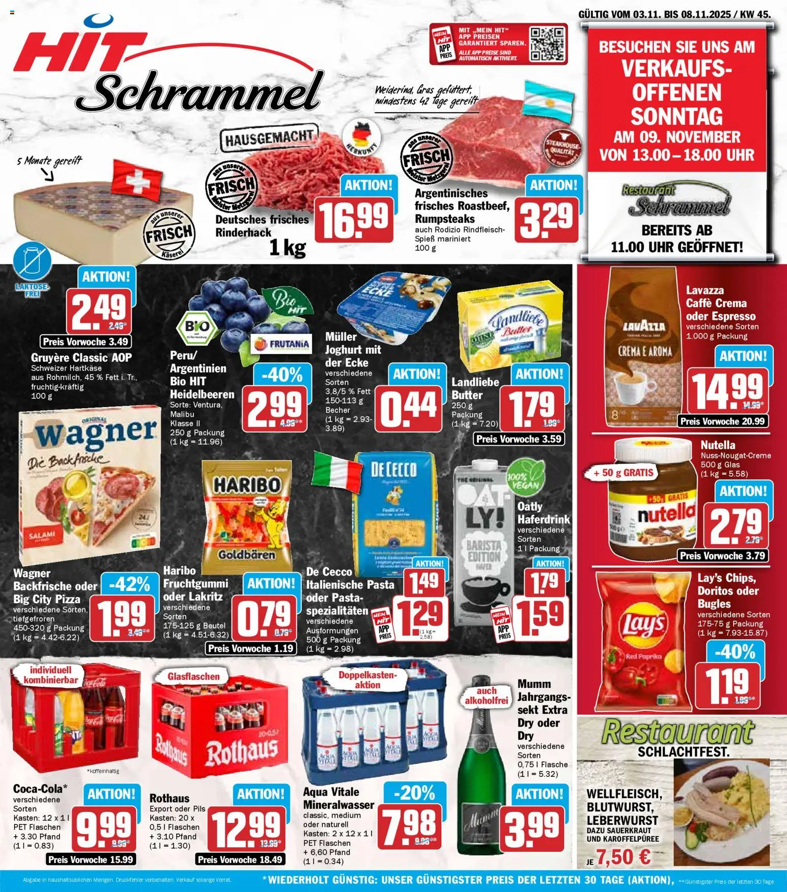HIT - Baden-Württemberg – gültig ab 03.11.2025 | Seite: 1 | Produkte: Haribo, Sekt, Haferdrink, Heidelbeeren
