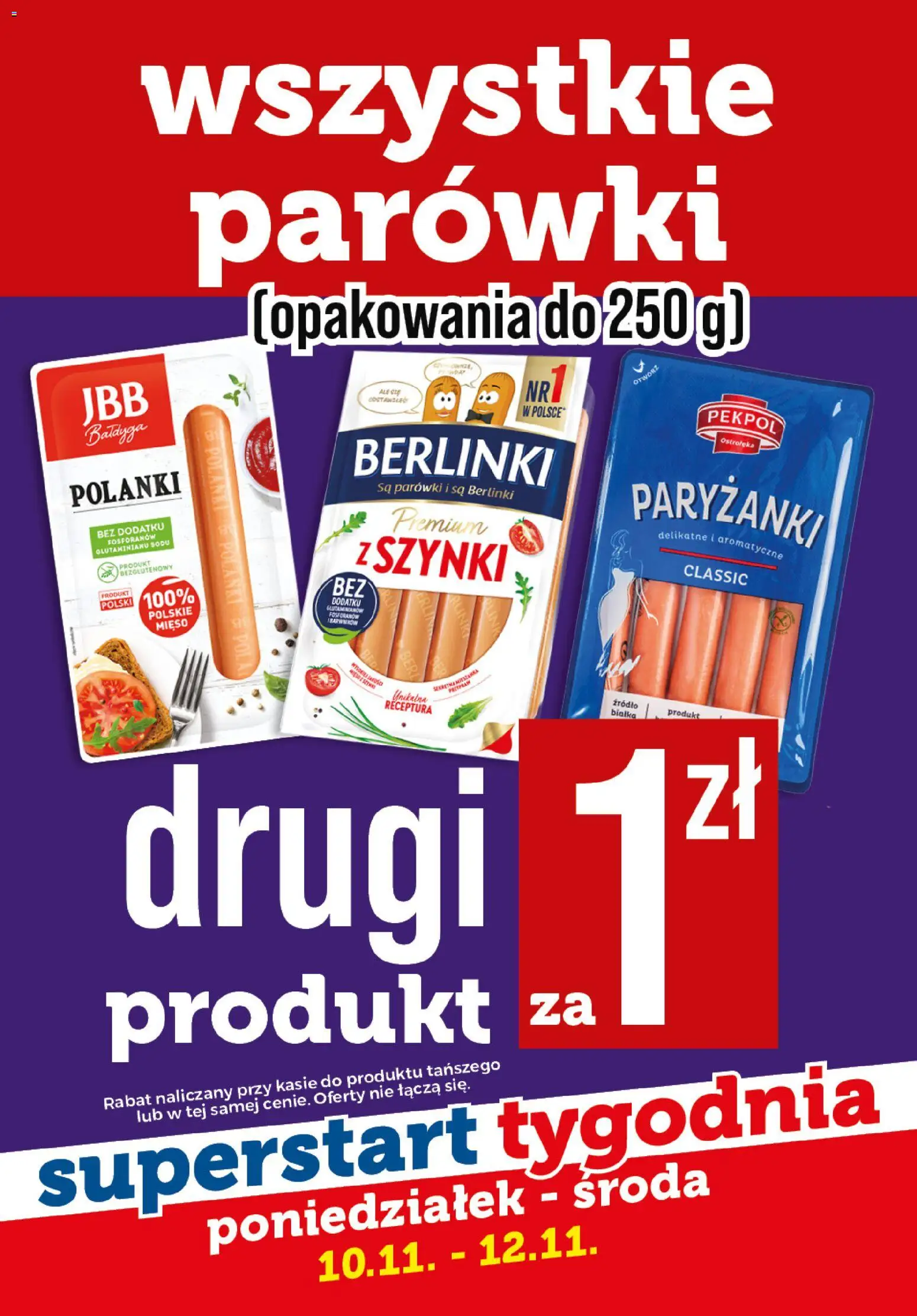 Topaz Gazetka - Superstart tygodnia od 10.11.2025 | Strona: 2 | Produkty: Mięso, Parówki