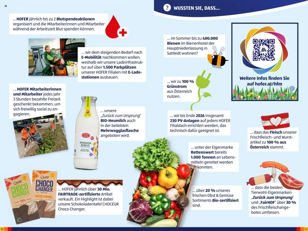 Hofer Reisen Heute für Morgen-Magazin gültig ab 05.09.2025 | Seite: 10 | Produkte: Gemüse, Obst, Wurst