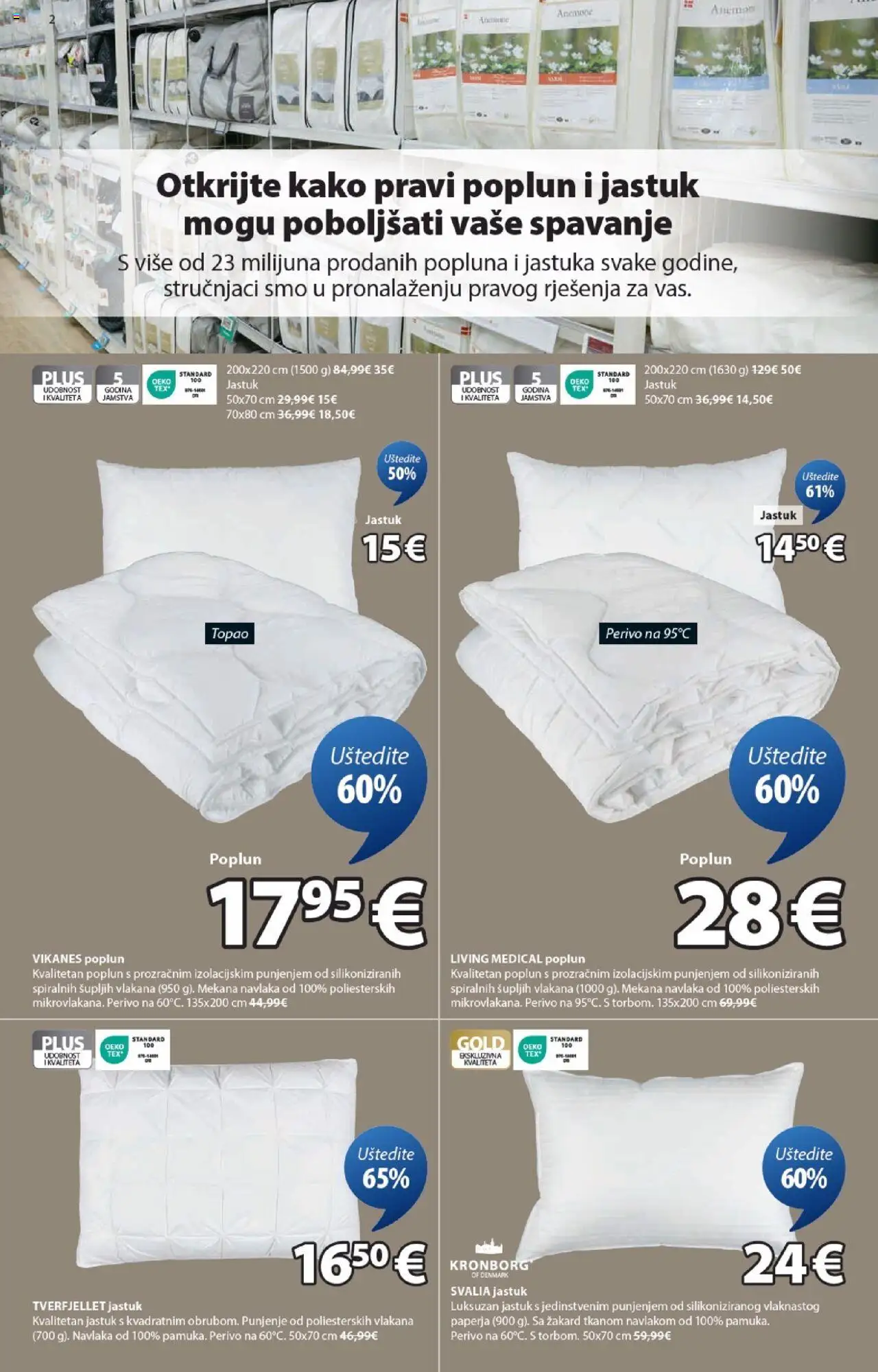 JYSK katalog | vrijedi od 01.10.2025 | Stranica: 2 | Proizvodi: Jastuk, Poplun
