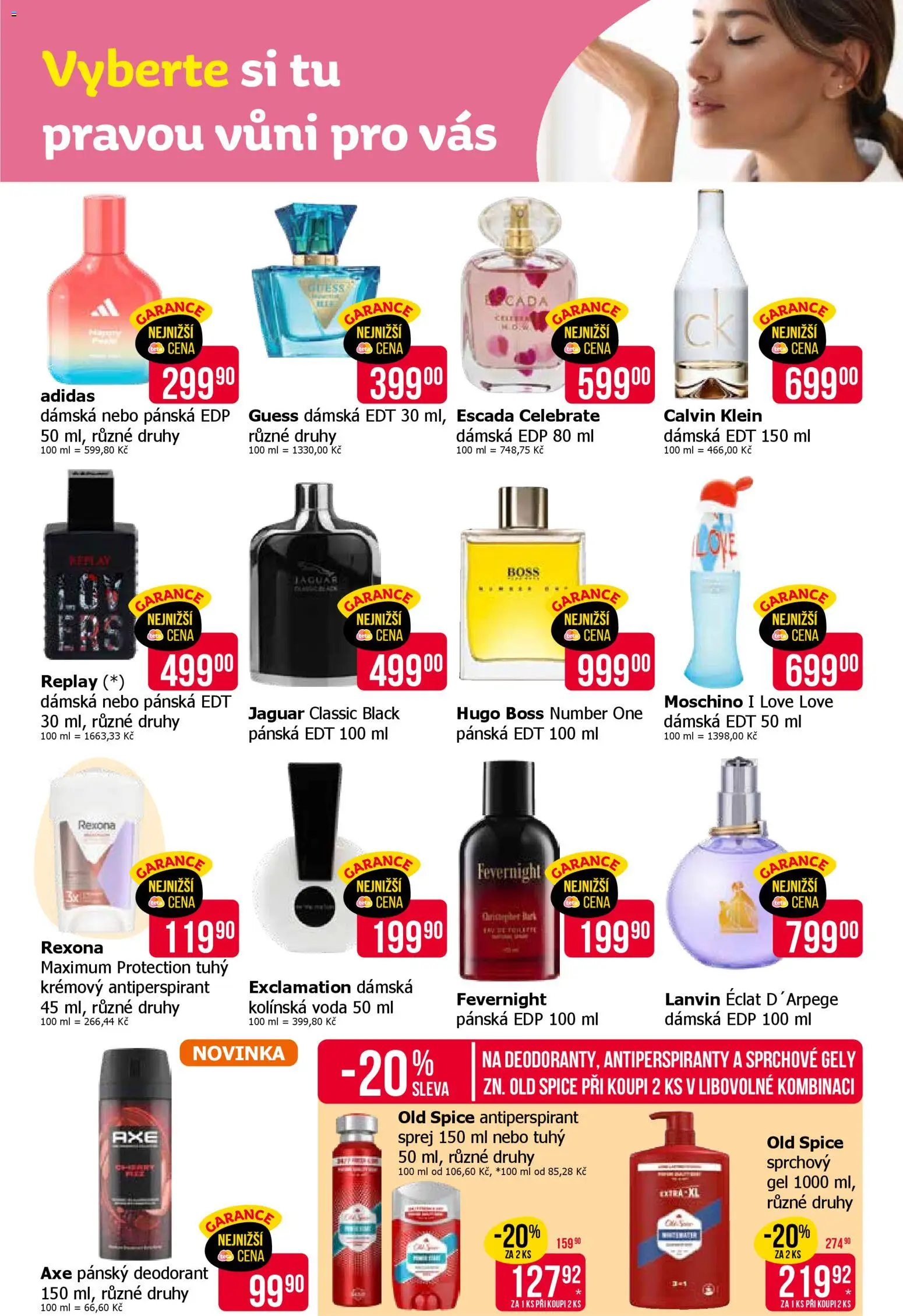 TETA Drogerie leták od 23.04.2026 | Strana: 8 | Produkty: Voda, Rexona maximum protection, Old Spice, Rexona