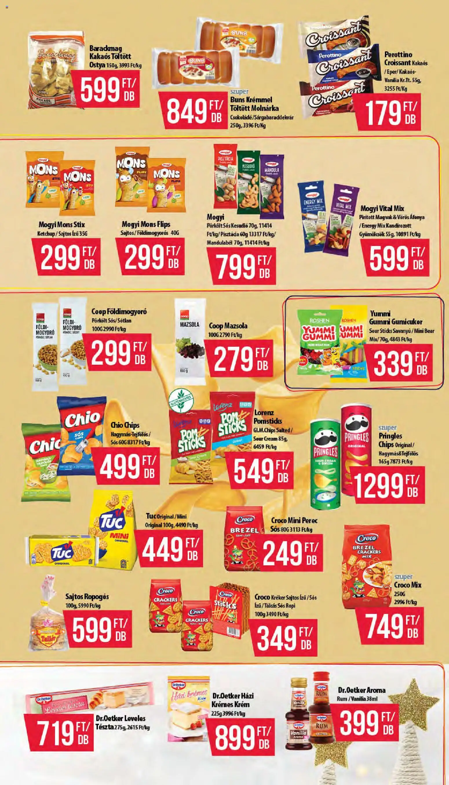 COOP akciós ujság - amely érvényes a következő dátumtól: 11.12.2025 | Oldal: 8 | Termékek: Croissant, Mogyoró, Kréker, Ropi