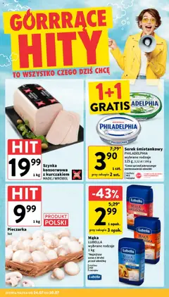 Intermarche Gazetka od 24.07.2025 | Strona: 4 | Produkty: Serek, Szynka, Serek śmietankowy philadelphia