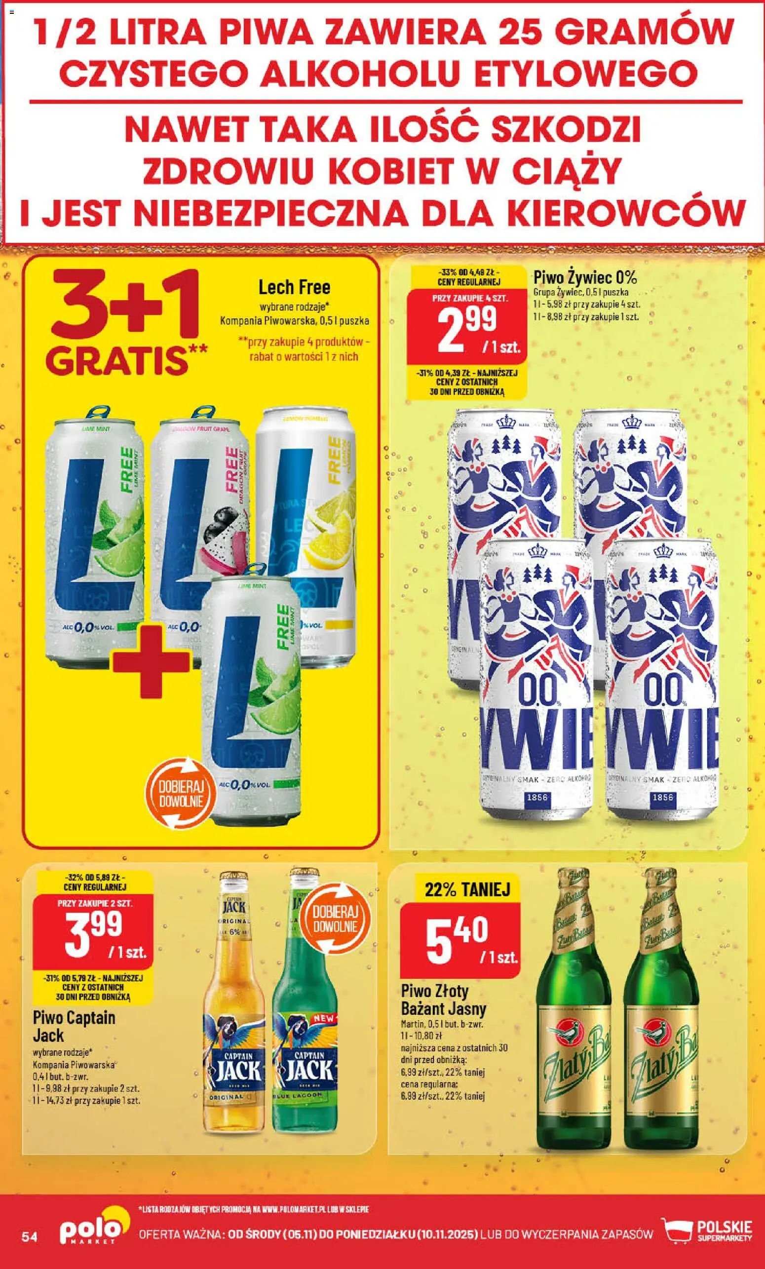 POLOmarket Gazetka od 05.11.2025 | Strona: 54 | Produkty: Piwo