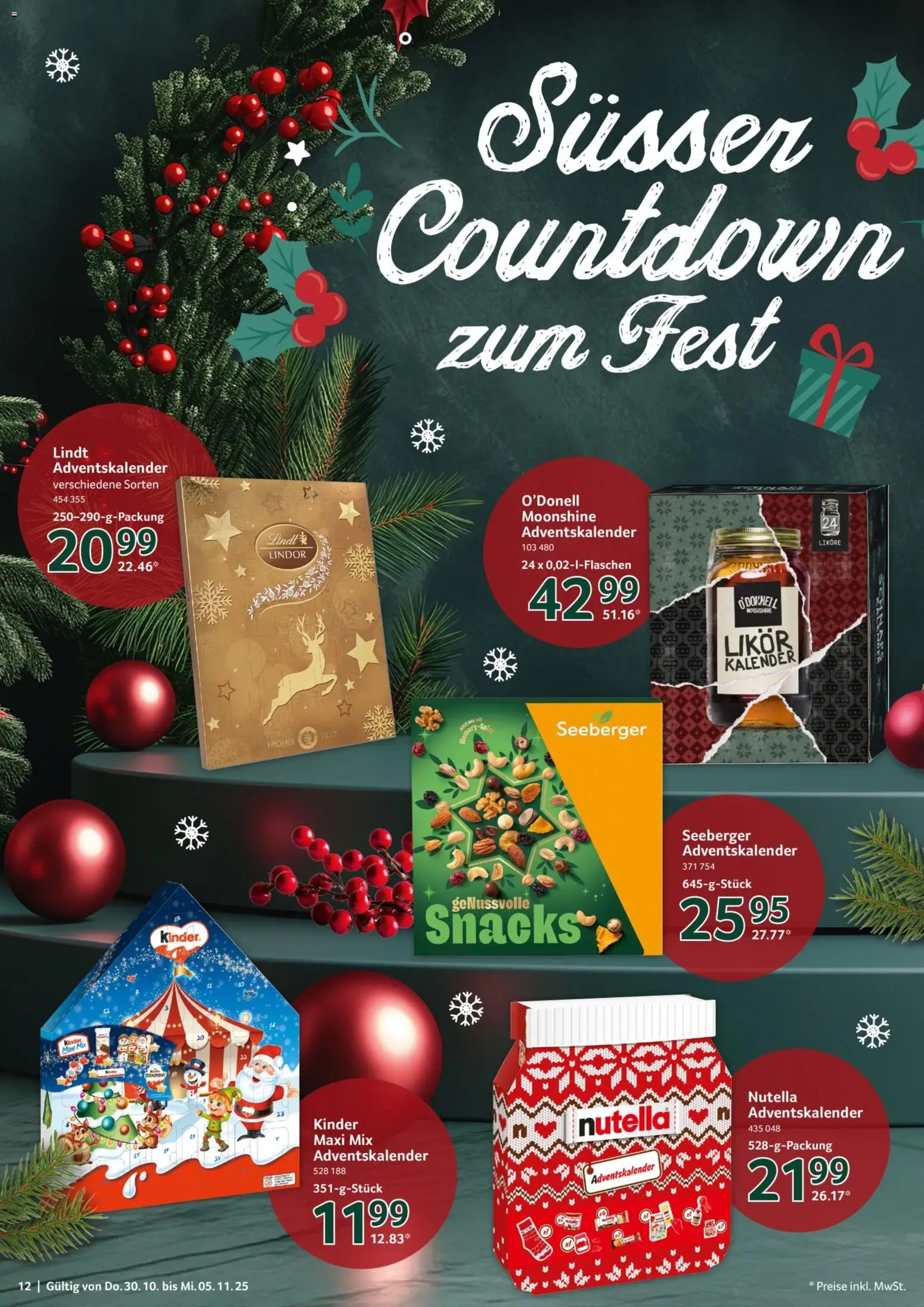 Selgros Prospekt 	 – gültig ab 30.10.2025 | Seite: 12 | Produkte: Likör, Nutella, Lindt