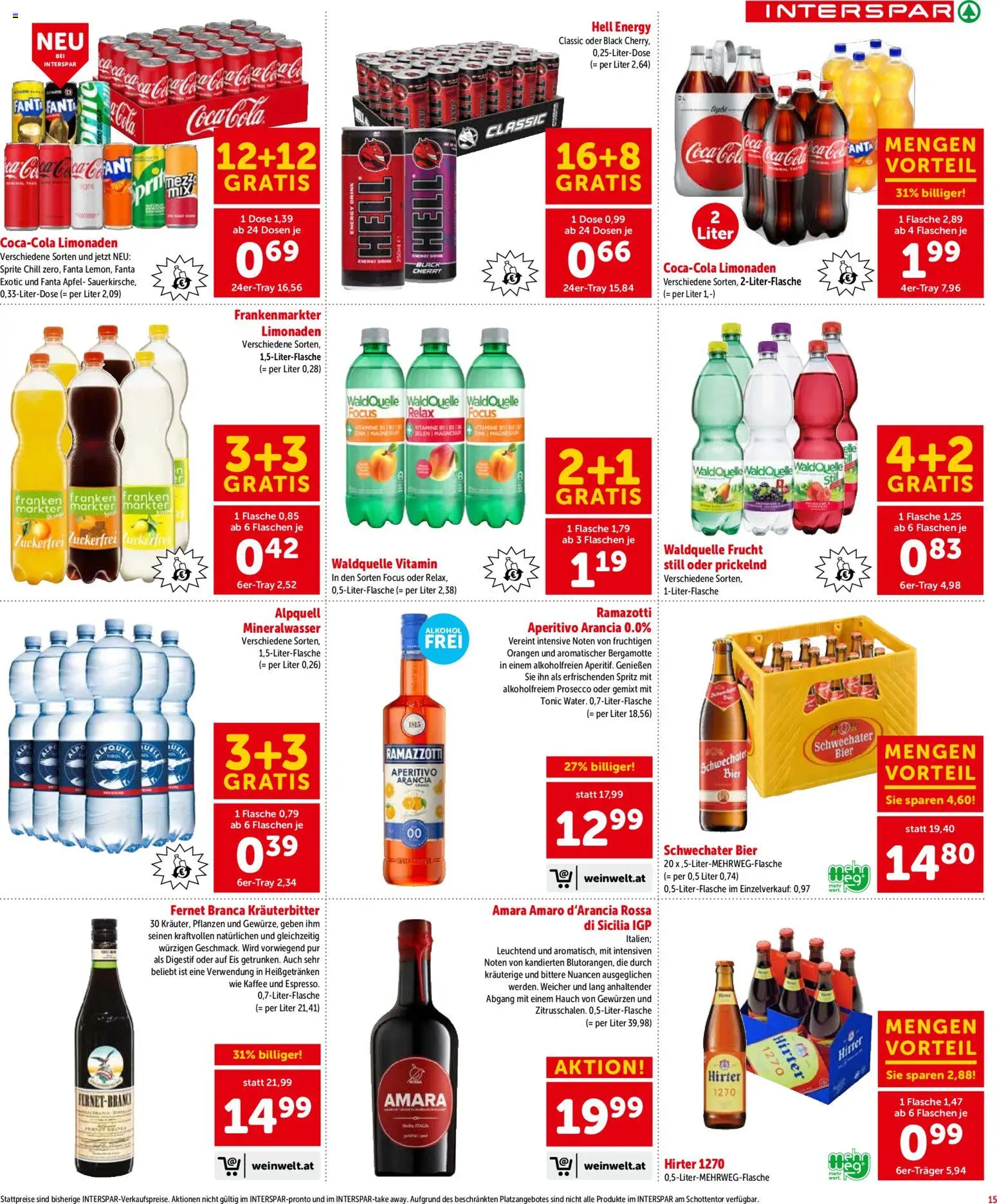 Interspar Flugblatt - Kärnten gültig ab 09.04.2026 | Seite: 15 | Produkte: Eis, Kaffee, Bier, Äpfel