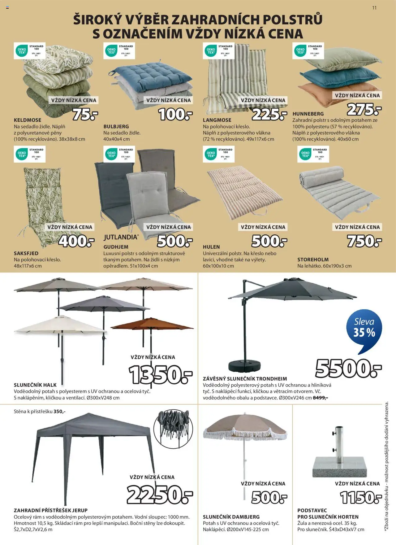 JYSK leták od 28.05.2025 | Strana: 11 | Produkty: Křeslo, Slunečník