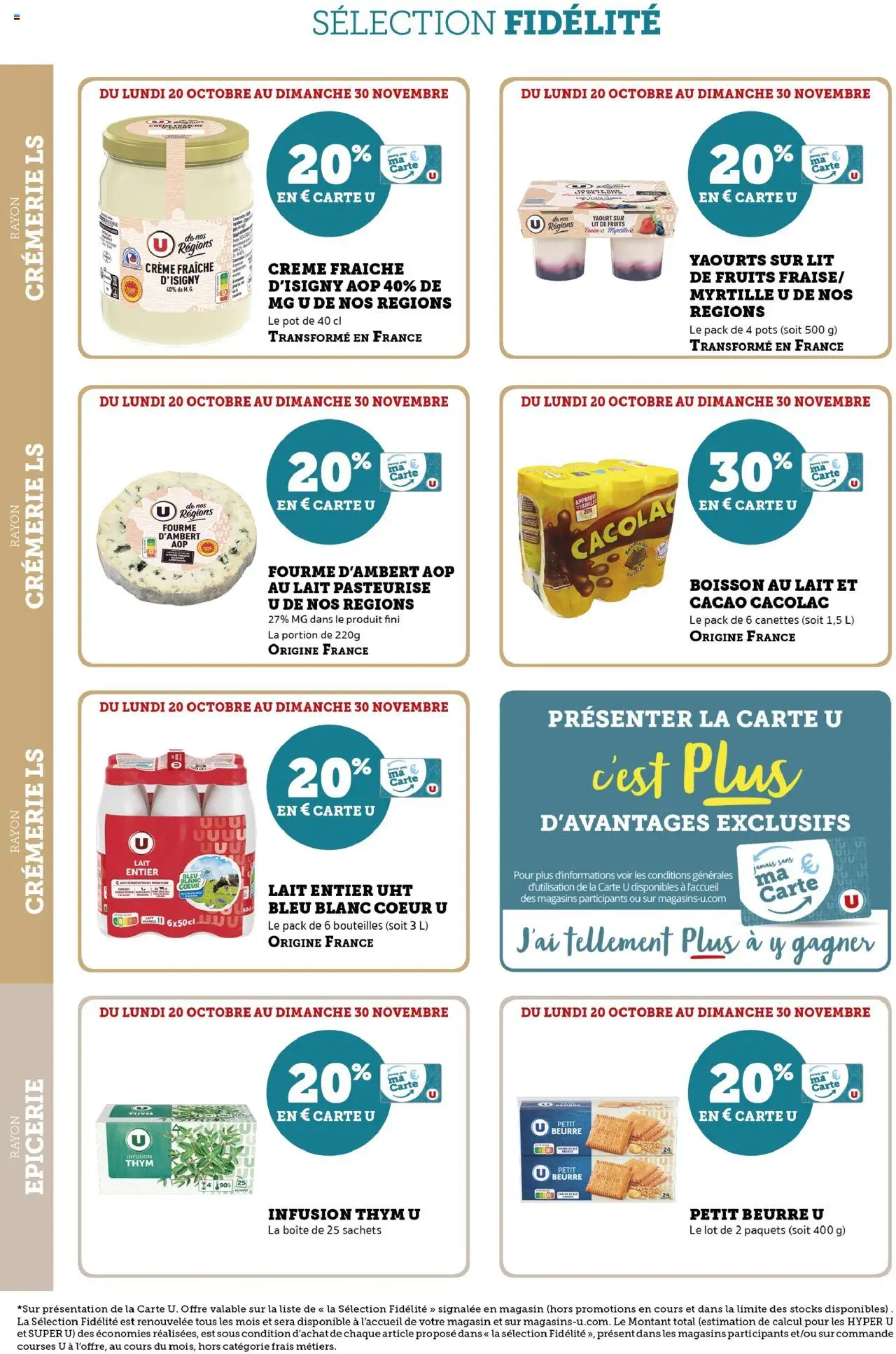 {H1} | Page: 6 | Produits: Infusion, Yaourt, Crème fraiche, Crème