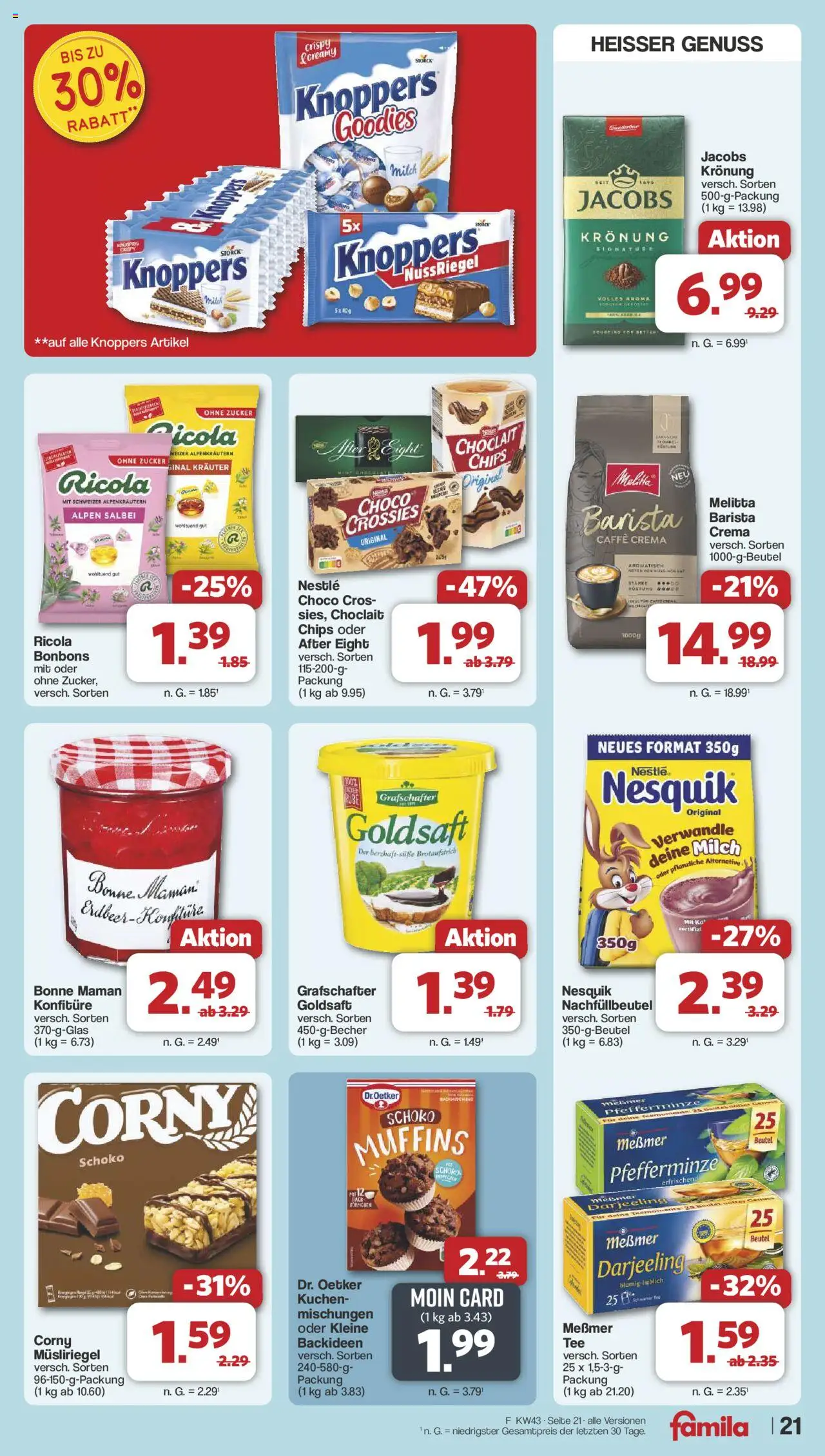 Famila Nordwest Prospekt 	 – gültig ab 20.10.2025 | Seite: 24 | Produkte: Melitta, Nesquik, Messmer, Chips