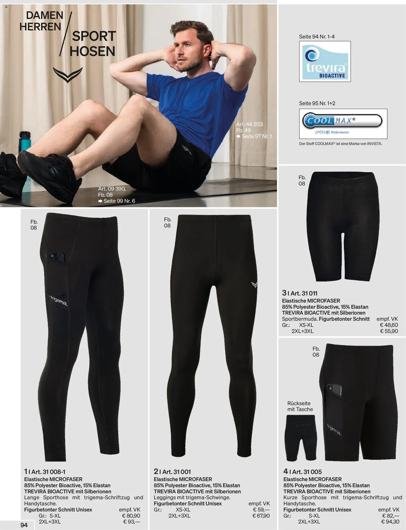 Trigema Prospekt – gültig ab 01.02.2026 | Seite: 94 | Produkte: Tasche, Sporthose, Leggings