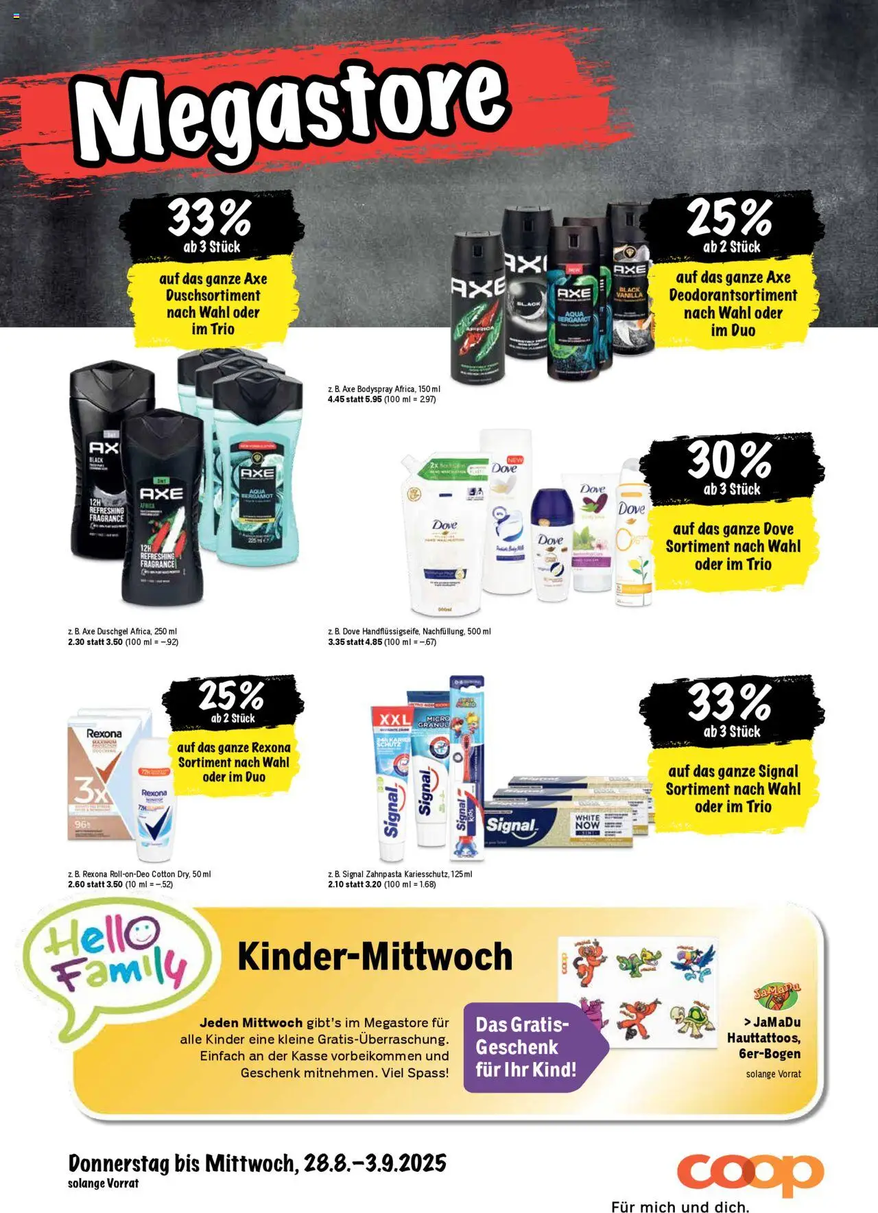 Coop Aktionen ab 28.08.2025 | Seite: 24 | Produkte: Duschgel, Deodorant, Zahnpasta, Shower Gel