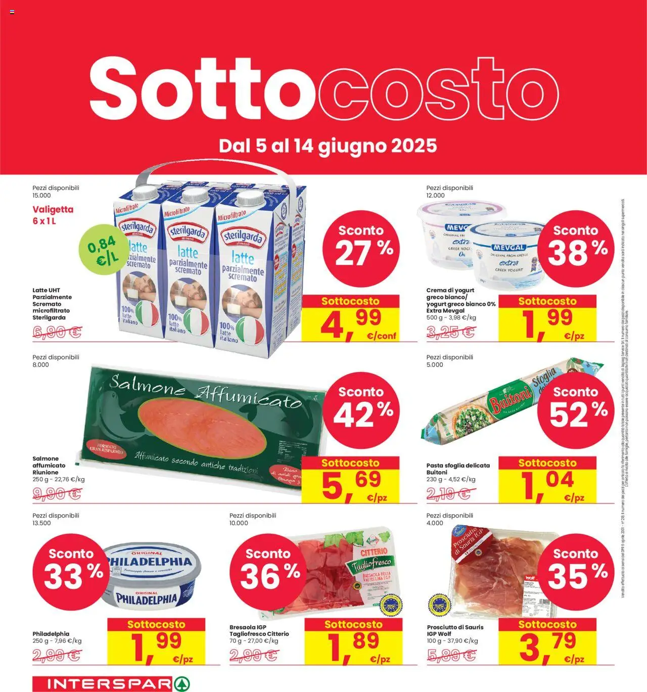 Volantino Interspar del 05.06.2025 | Pagina: 2 | Prodotti: Salmone affumicato, Salmone, Latte, Valigetta