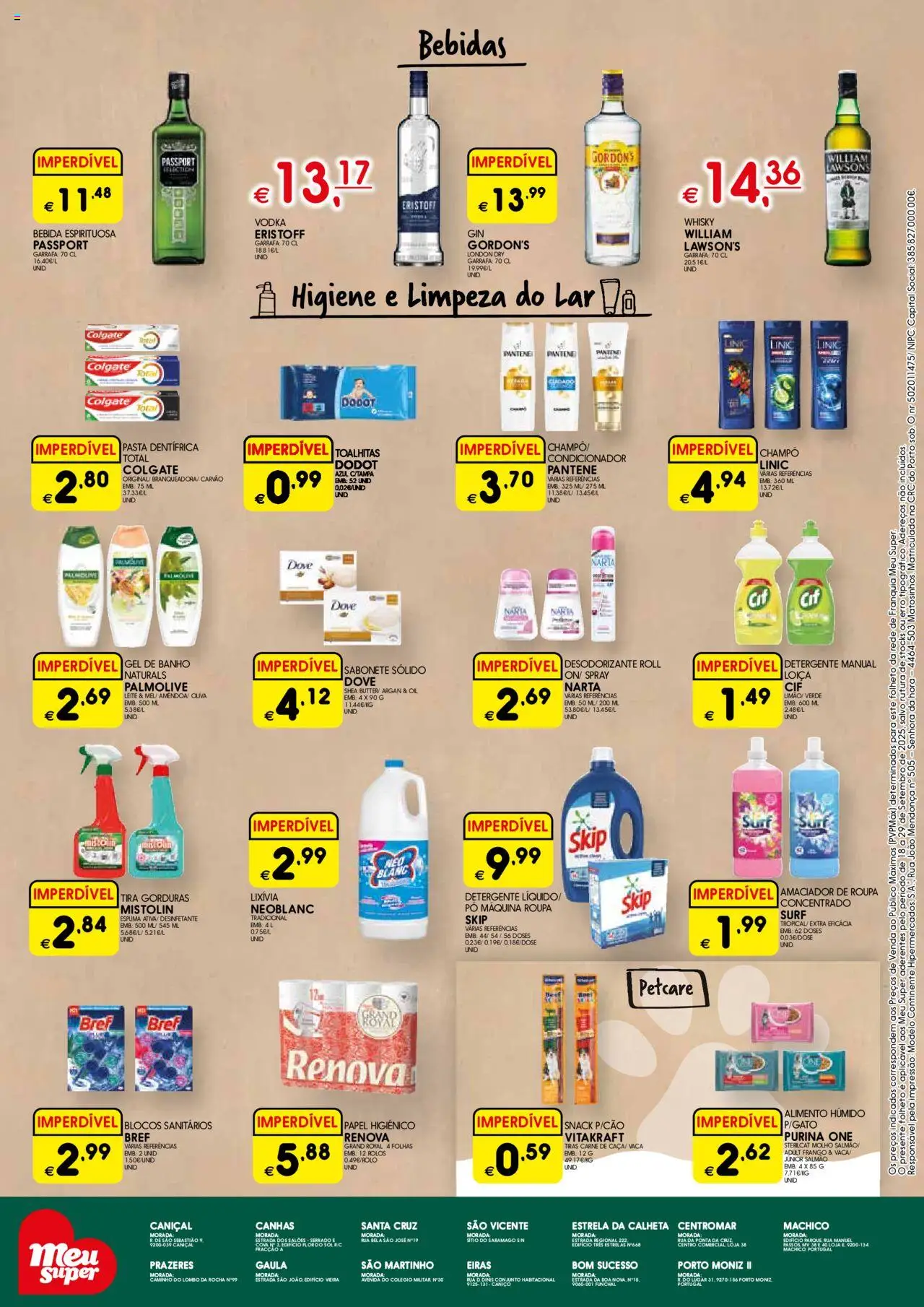 Meu Super folheto Madeira │ válido de 18.09.2025 | Página: 4 | Produtos: Whisky, Purina one, Pó, Carne