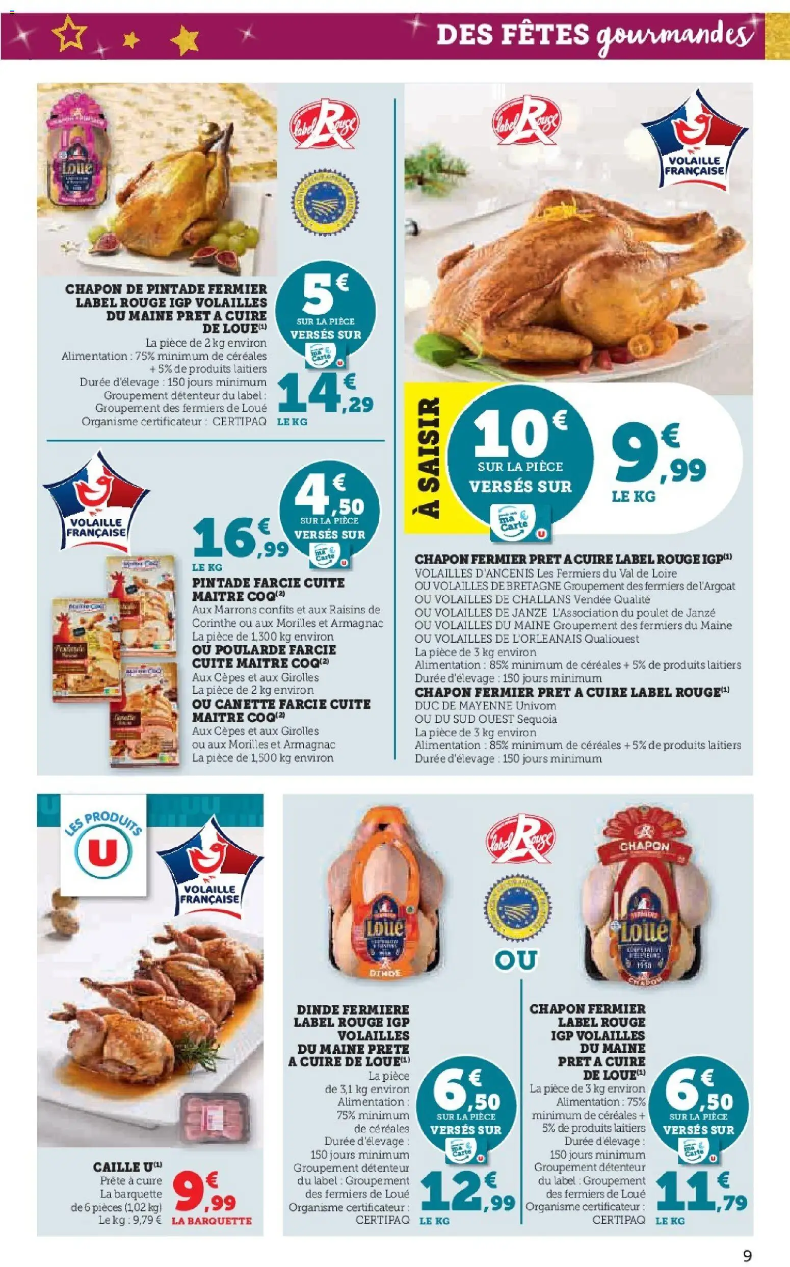 {H1} | Page: 9 | Produits: Chapon, Volaille, Pintade, Céréales