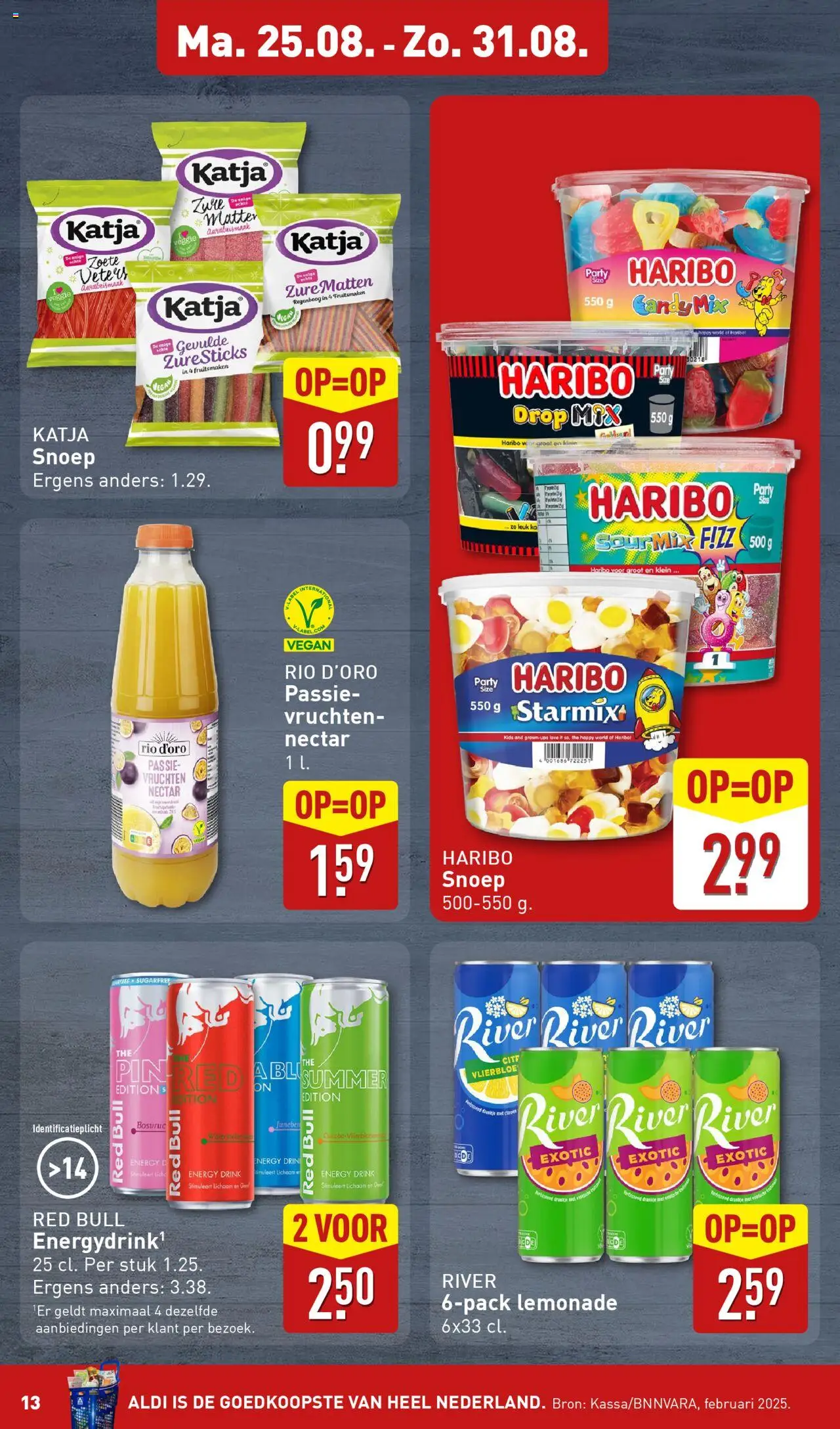  | Pagina: 13 | Producten: Snoep, Red Bull, Zure matten, Festék