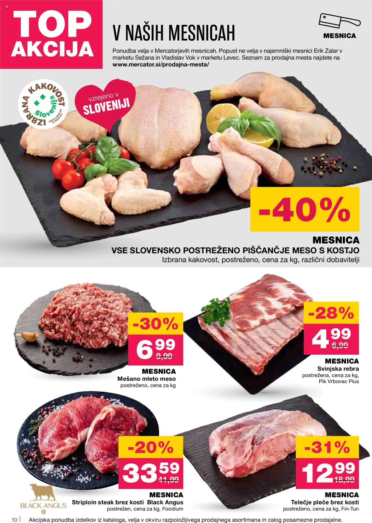 Mercator katalog │ velja od 07.08.2025 | Stran: 10 | Izdelki: Mleto meso, Piscancje meso