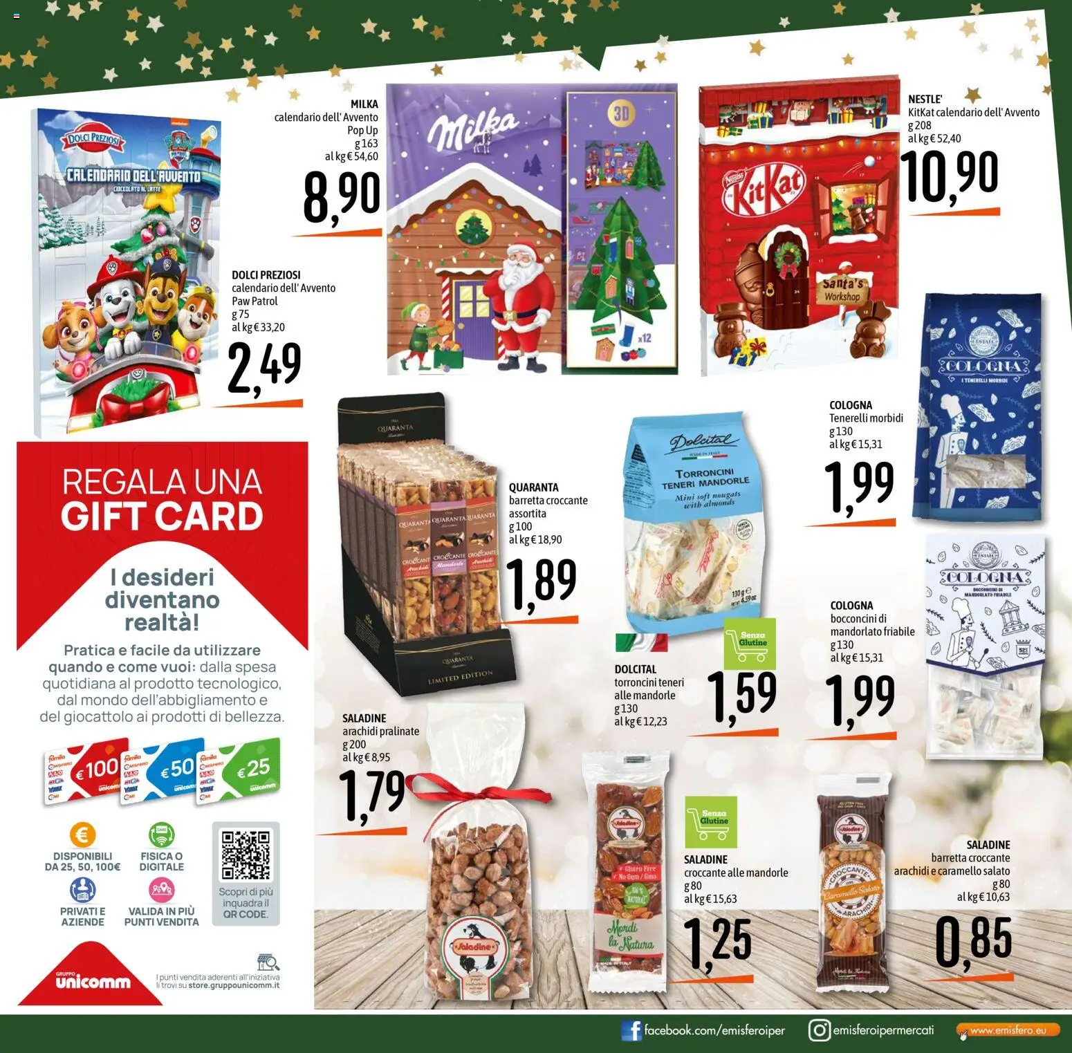 Volantino Emisfero del 13.11.2025 | Pagina: 25 | Prodotti: Latte, Mandorle, Barretta, Torroncini