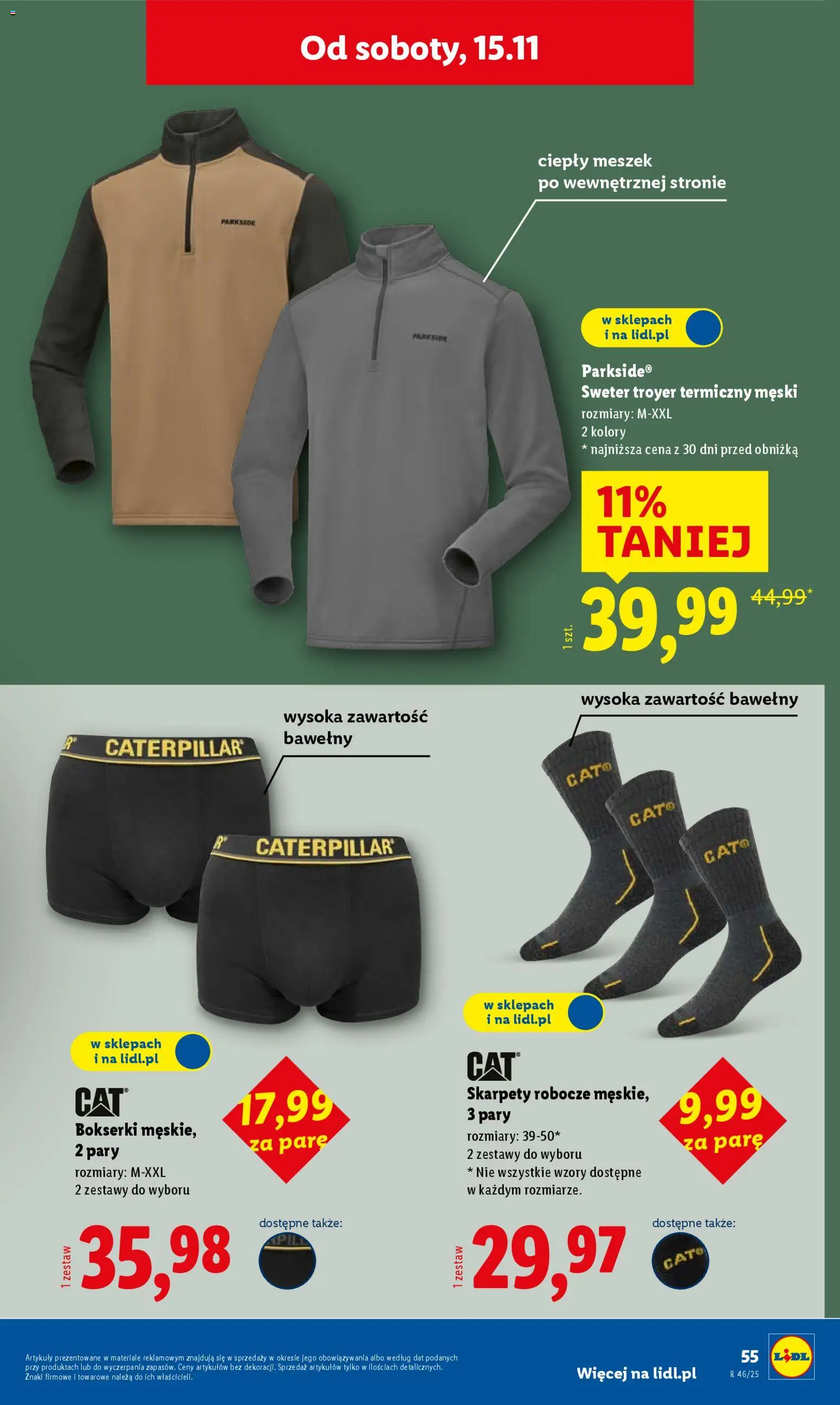 Lidl Katalog od 10.11.2025 | Strona: 59 | Produkty: Sweter, Skarpety, Bokserki