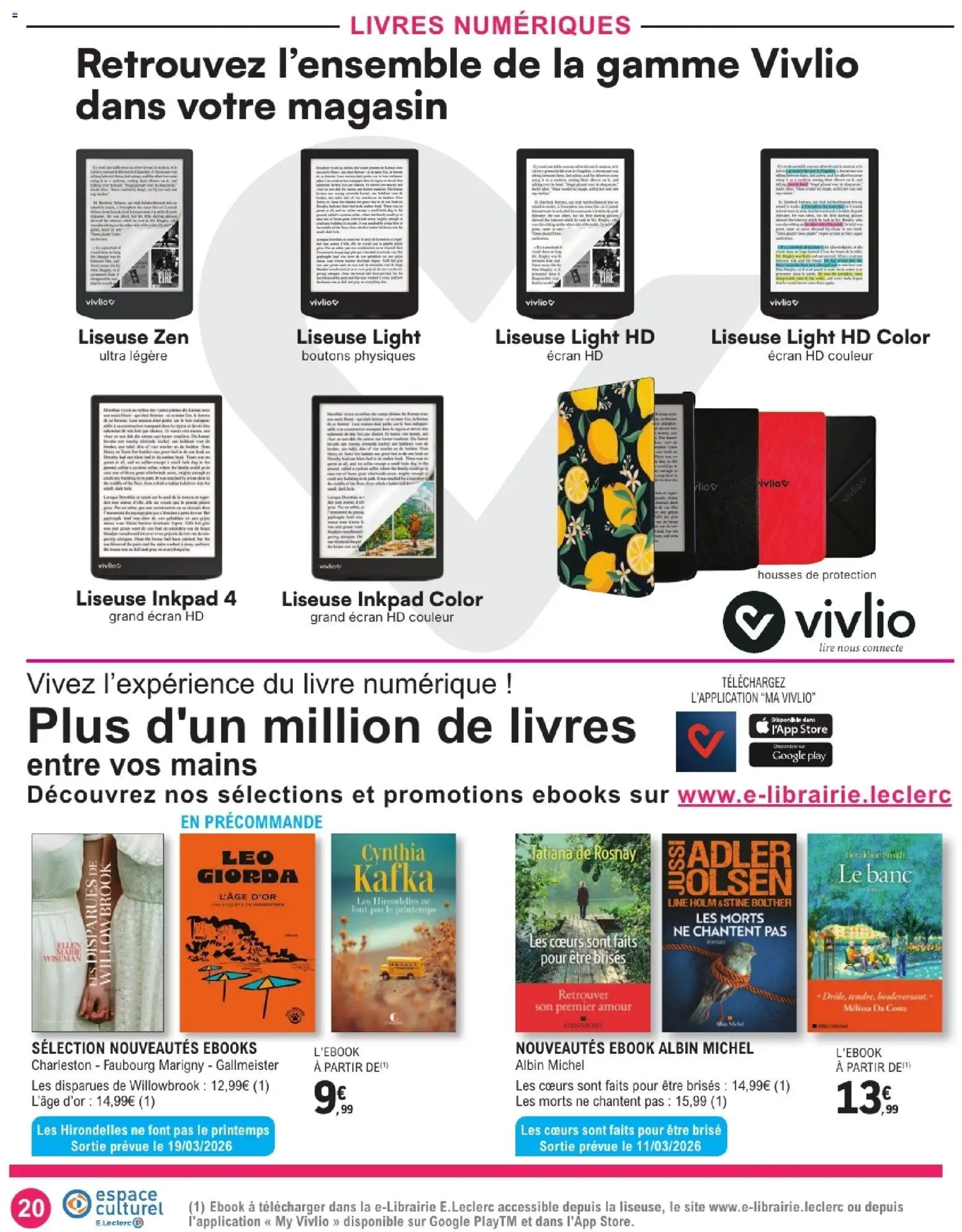 {H1} | Page: 20 | Produits: Store, Liseuse, Livre