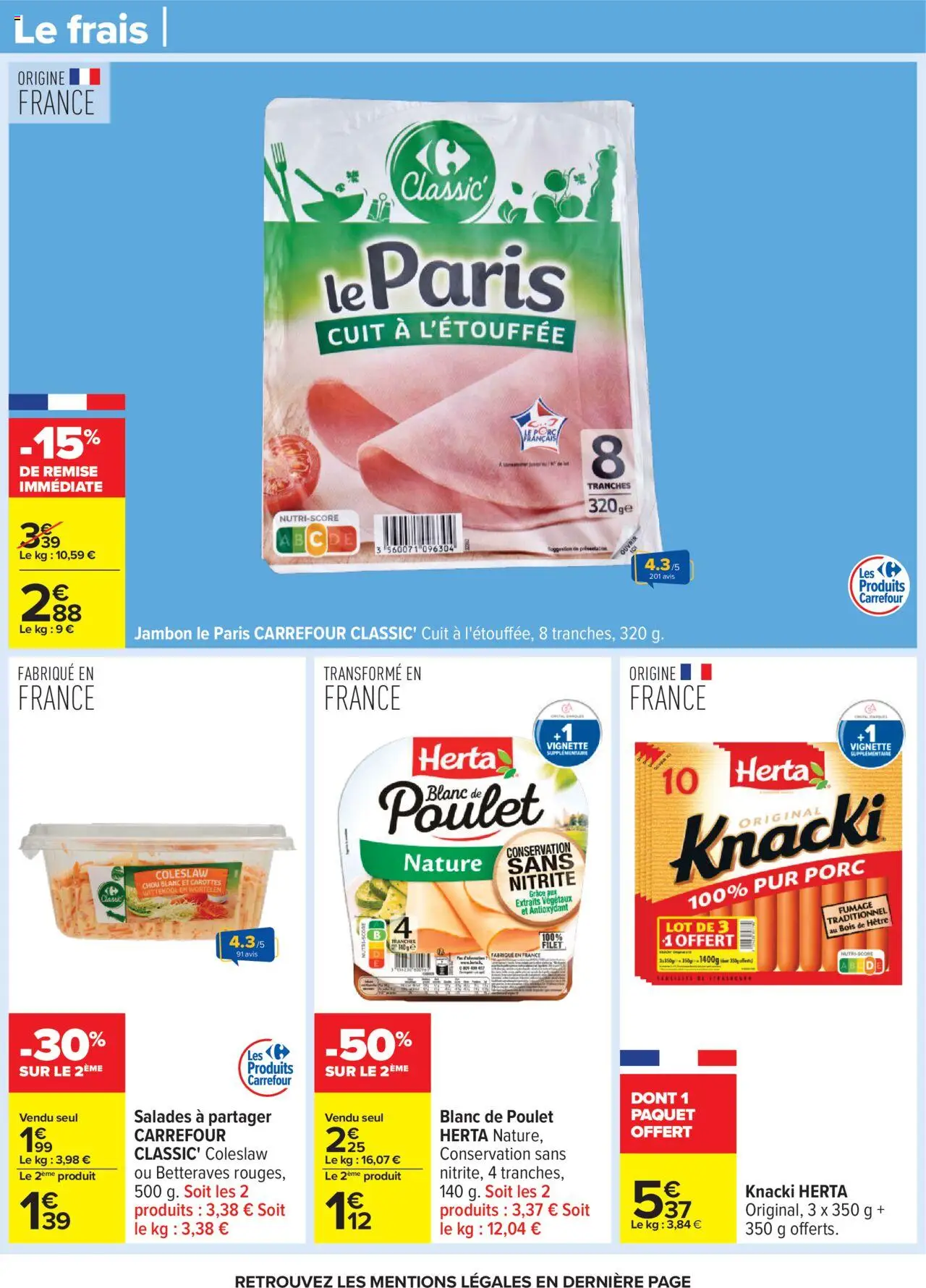  | Page: 13 | Produits: Carottes, Jambon, Porc