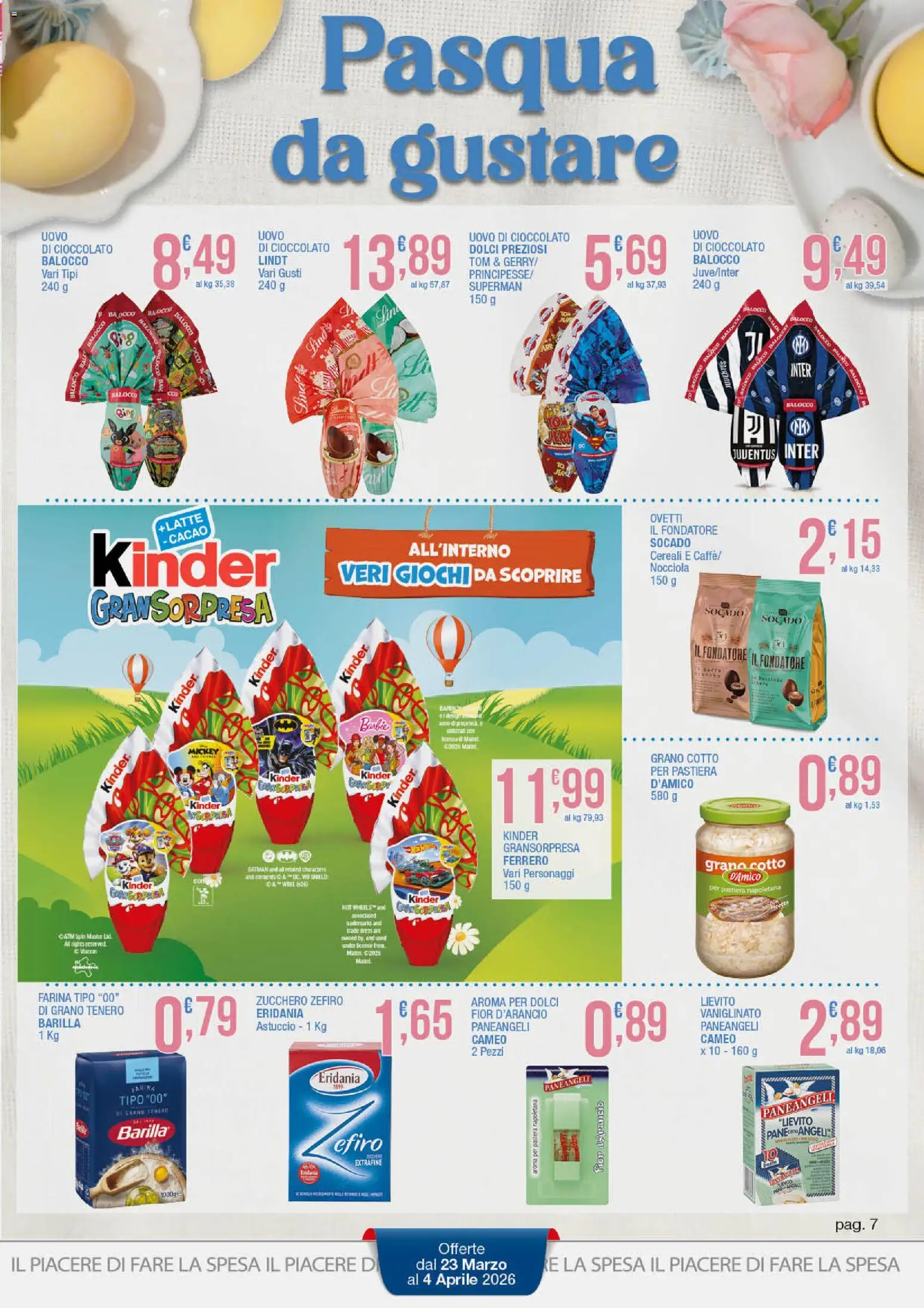 Volantino Sidis del 23.03.2026 | Pagina: 7 | Prodotti: Pane, Cioccolato, Latte, Cacao