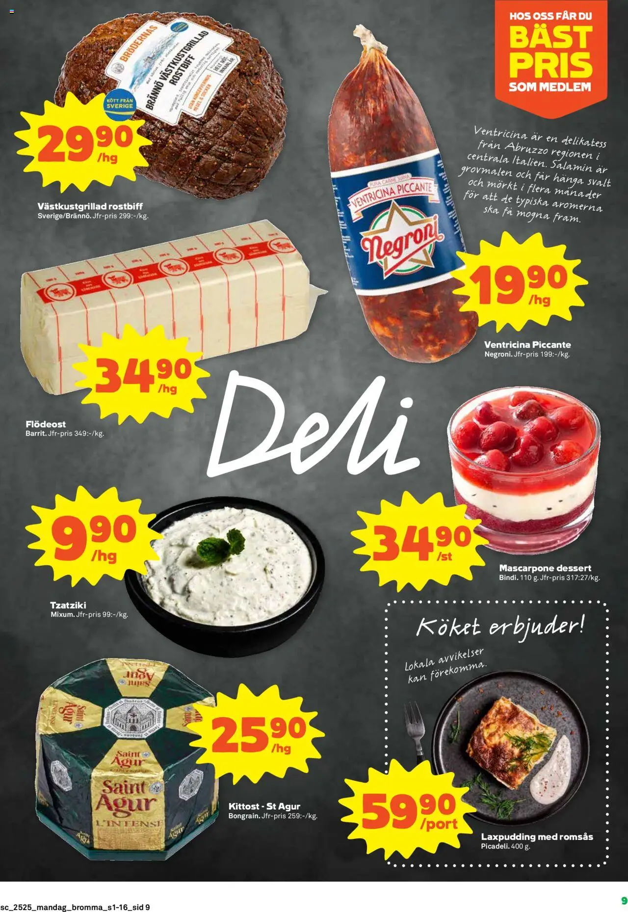 Stora Coop reklamblad aktuell från 16.06.2025 | Sida: 9 | Produkter: Romsås, Tzatziki