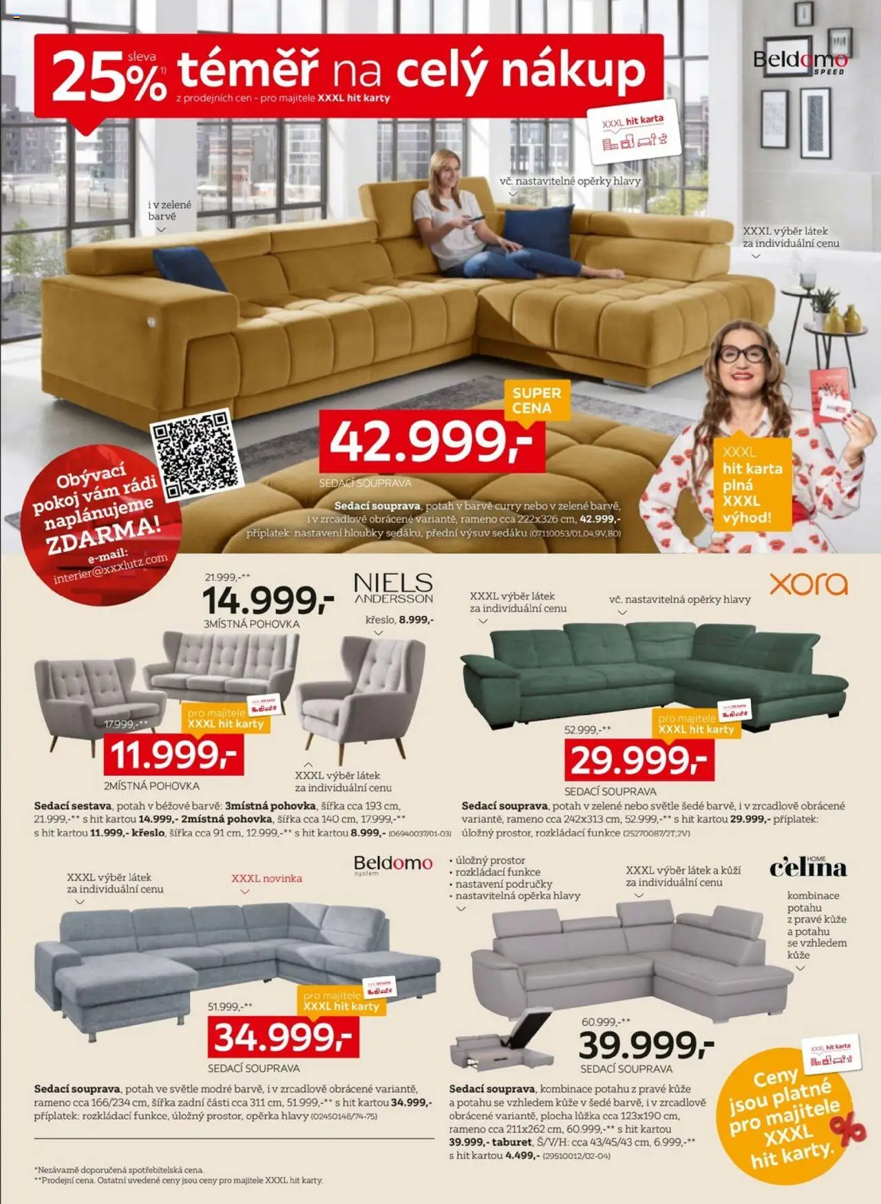 XXXLutz leták - Sleva 25 % na téměř celý nákup od 04.08.2025 | Strana: 2 | Produkty: Sedací souprava, Pohovka, Karty