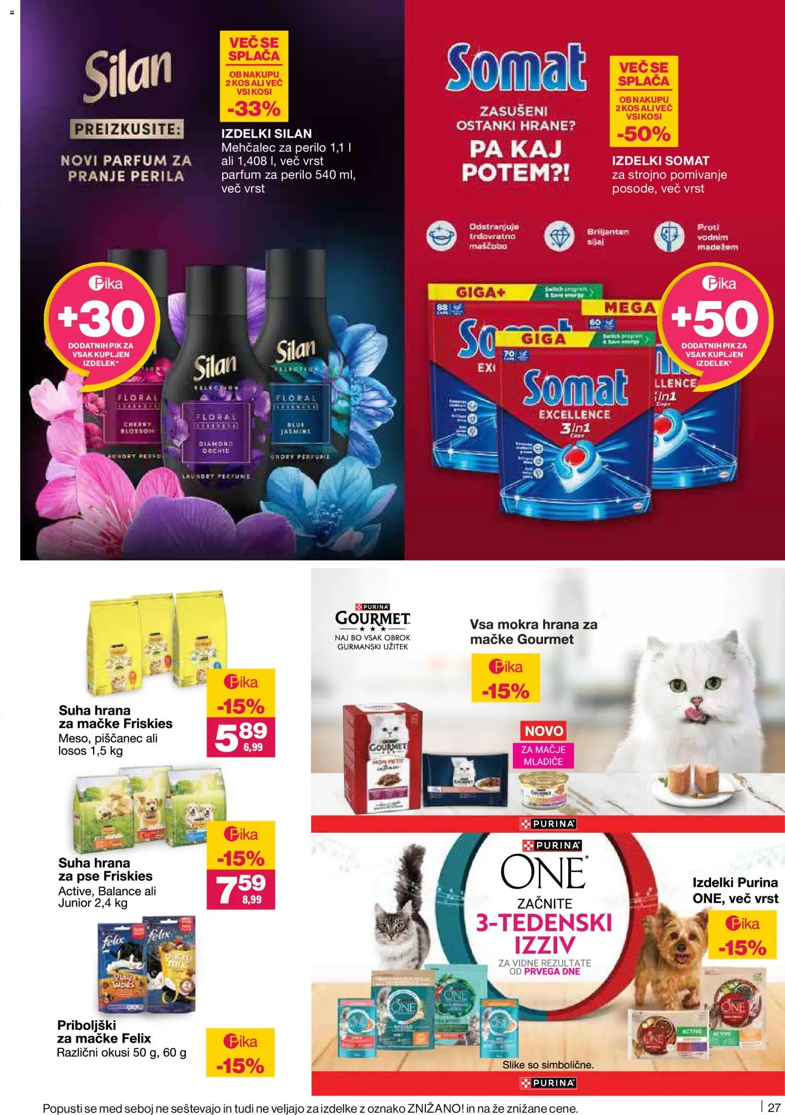 Novi Mercator katalog ponudbe – veljaven od 15.01.2026 | Stran: 27 | Izdelki: Hrana za mačke, Hrana za pse, Losos, Priboljški